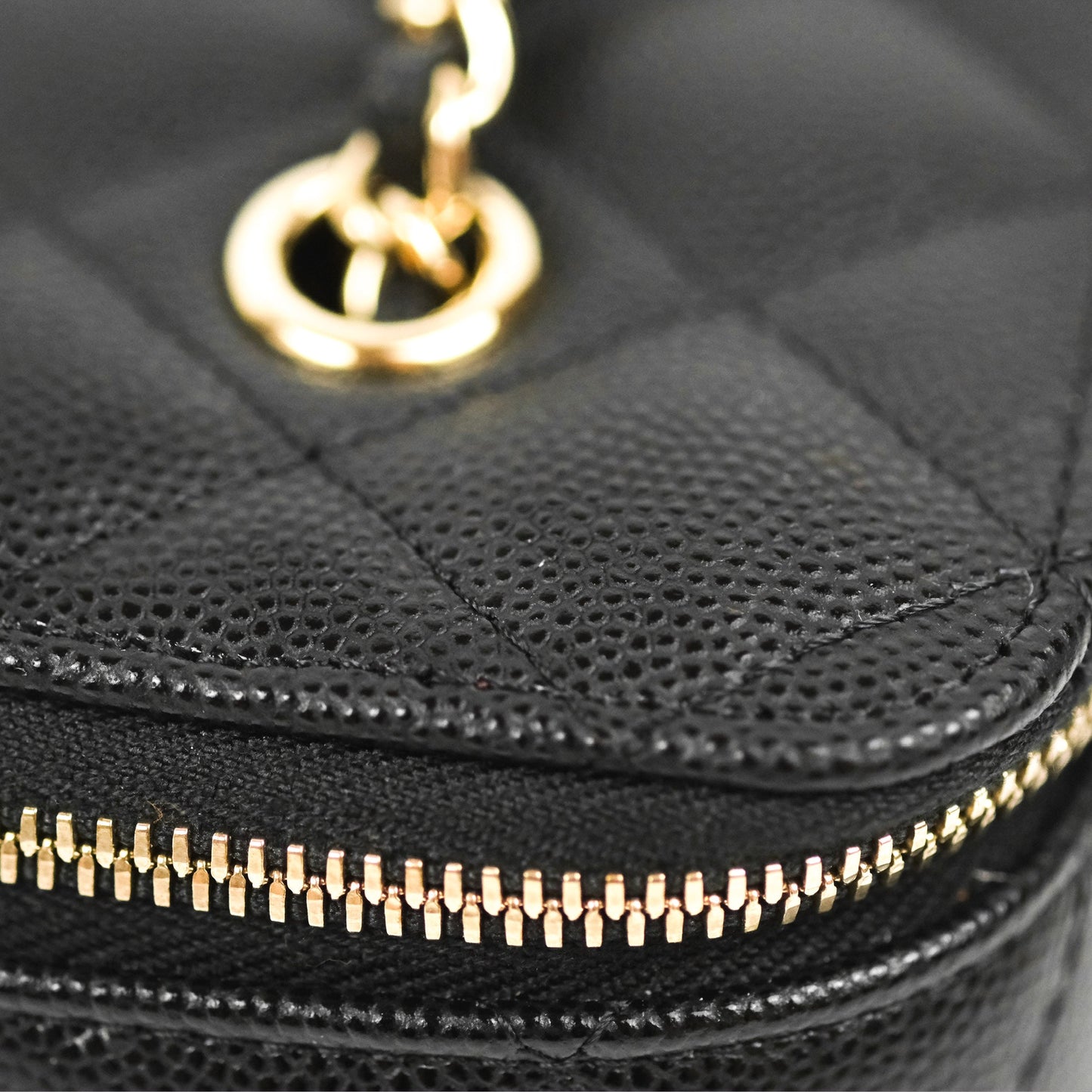 Chanel Classic Vanity Rectangular Black Caviar Gold Hardware