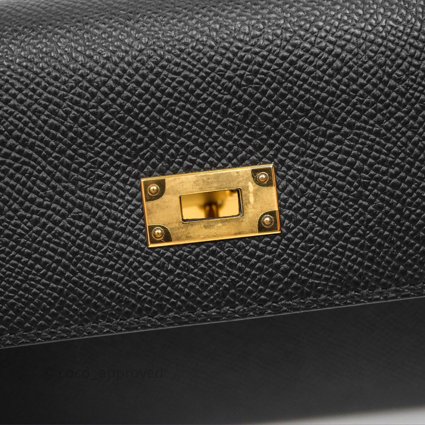 Hermès Kelly To Go Wallet Noir 89 Black Epsom Gold Hardware