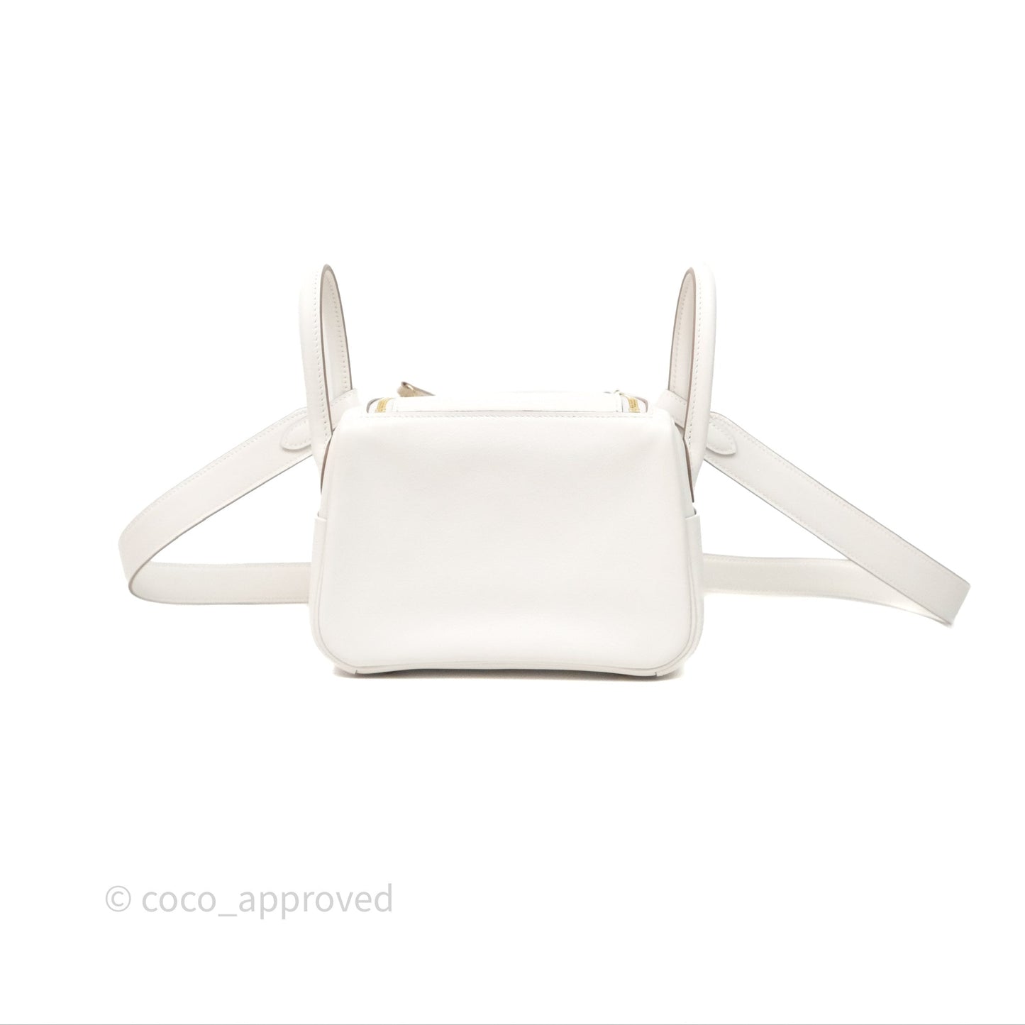 Hermès Mini Lindy 20 Gris Pale M4/ Gris Meyer 0L Swift Gold Hardware