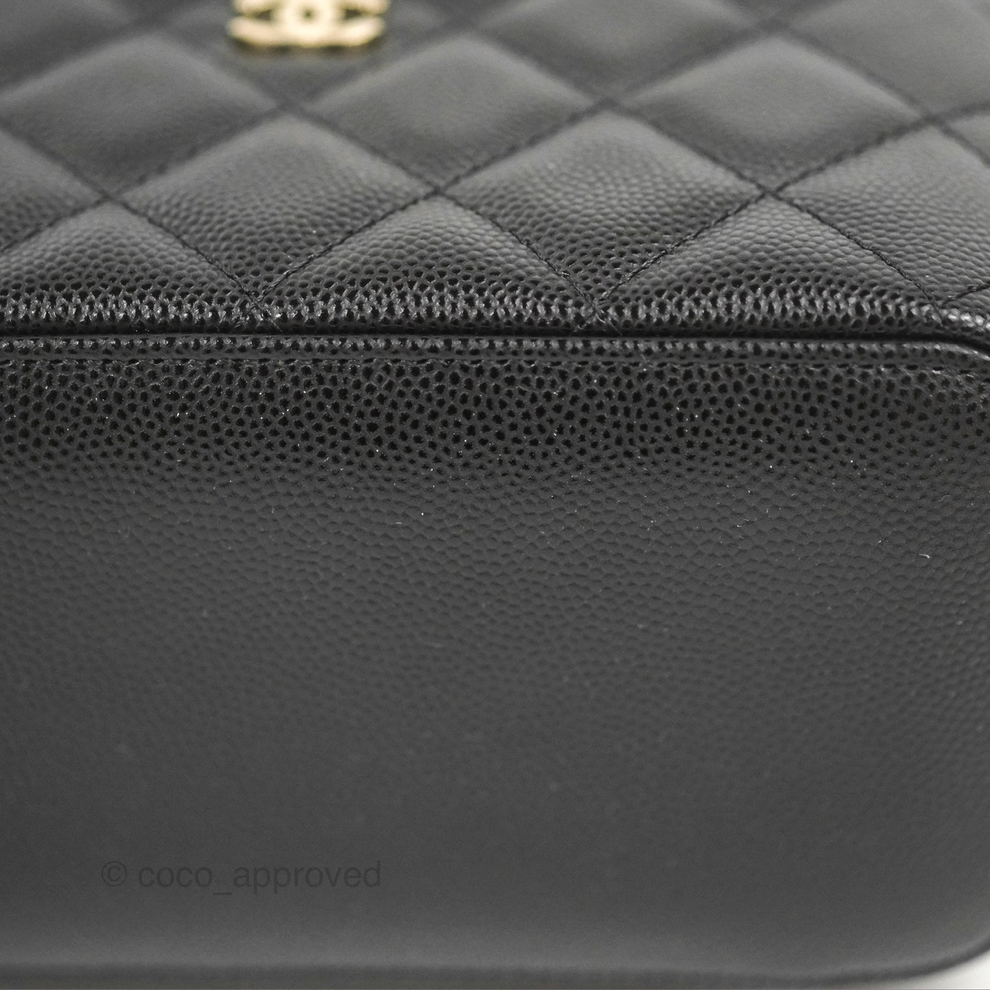 Chanel Classic Vanity Rectangular Black Caviar Gold Hardware