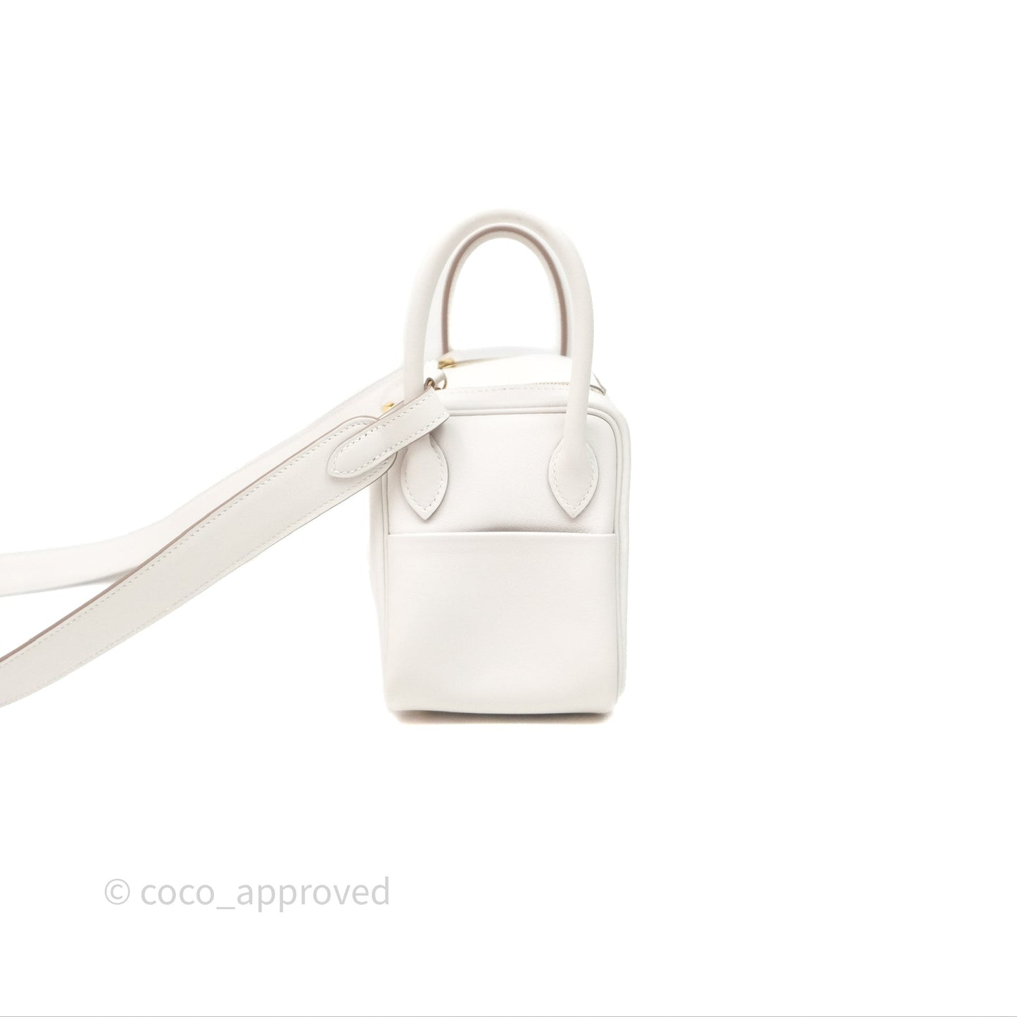 Hermès Mini Lindy 20 Gris Pale M4/ Gris Meyer 0L Swift Gold Hardware