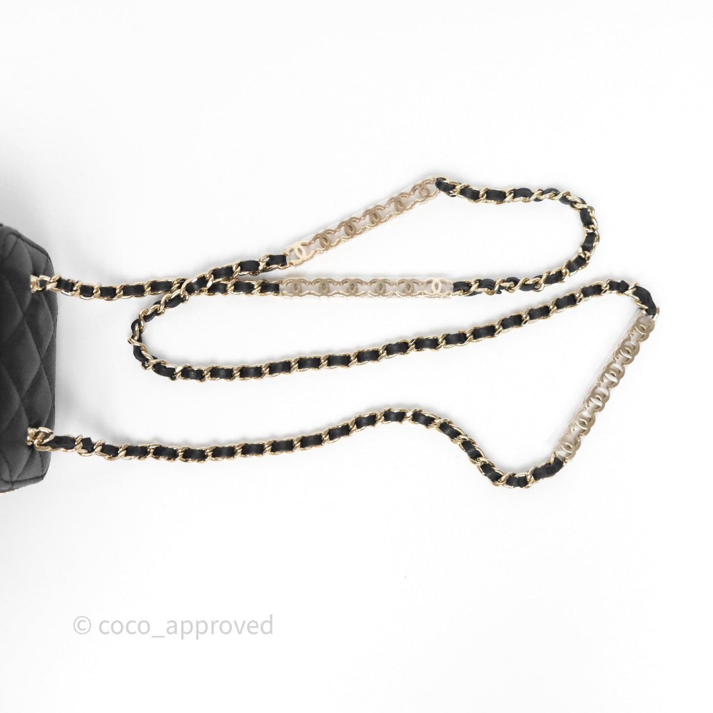 Chanel Mini Vanity With CC Chain Black Caviar Gold Hardware