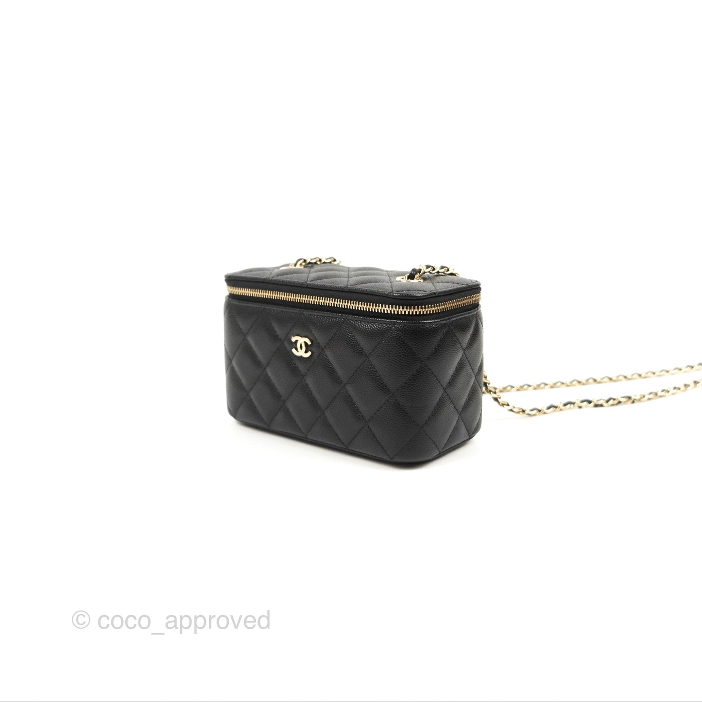 Chanel Classic Vanity Rectangular Black Caviar Gold Hardware