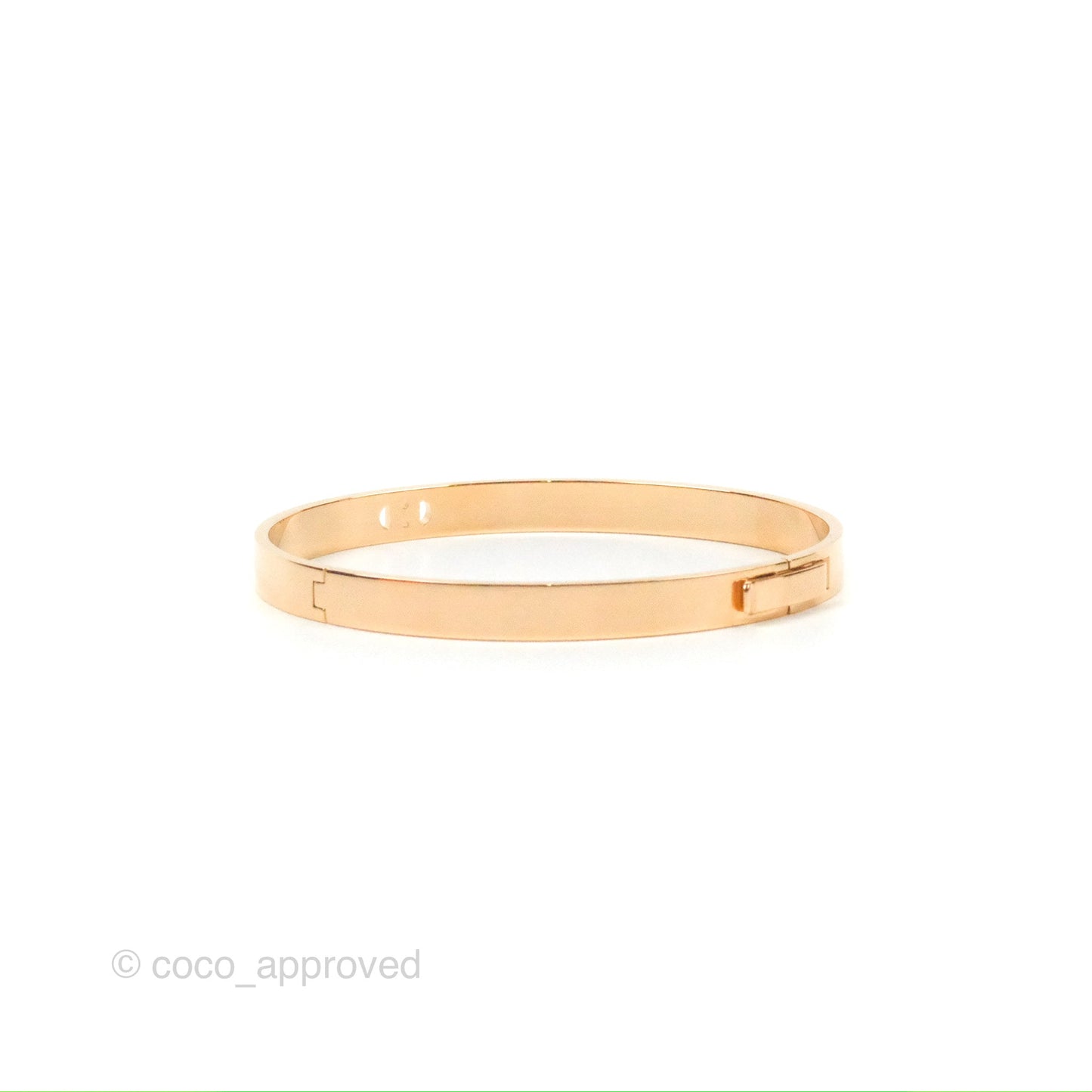 Hermès H d'ancre Bracelet Small Model Rose Gold Size SH