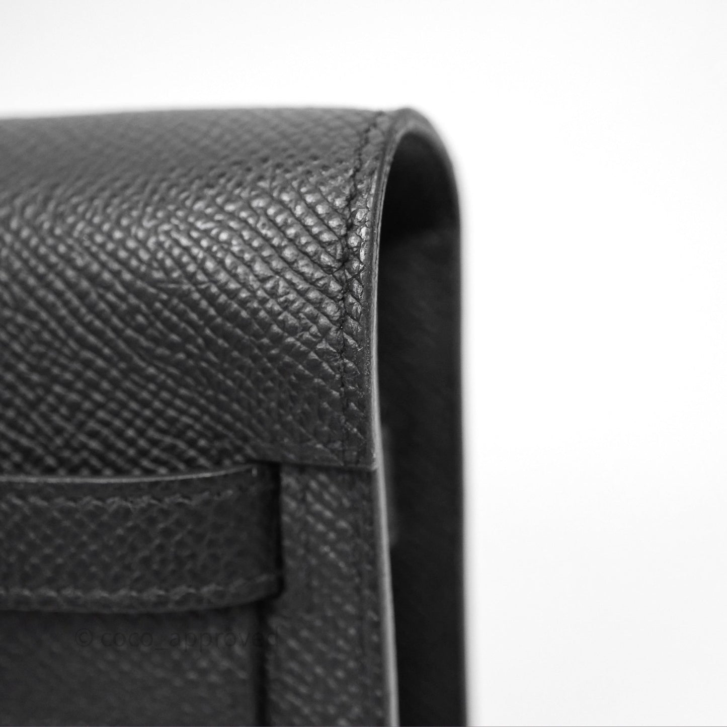 Hermès Kelly To Go Wallet Noir 89 Black Epsom Gold Hardware