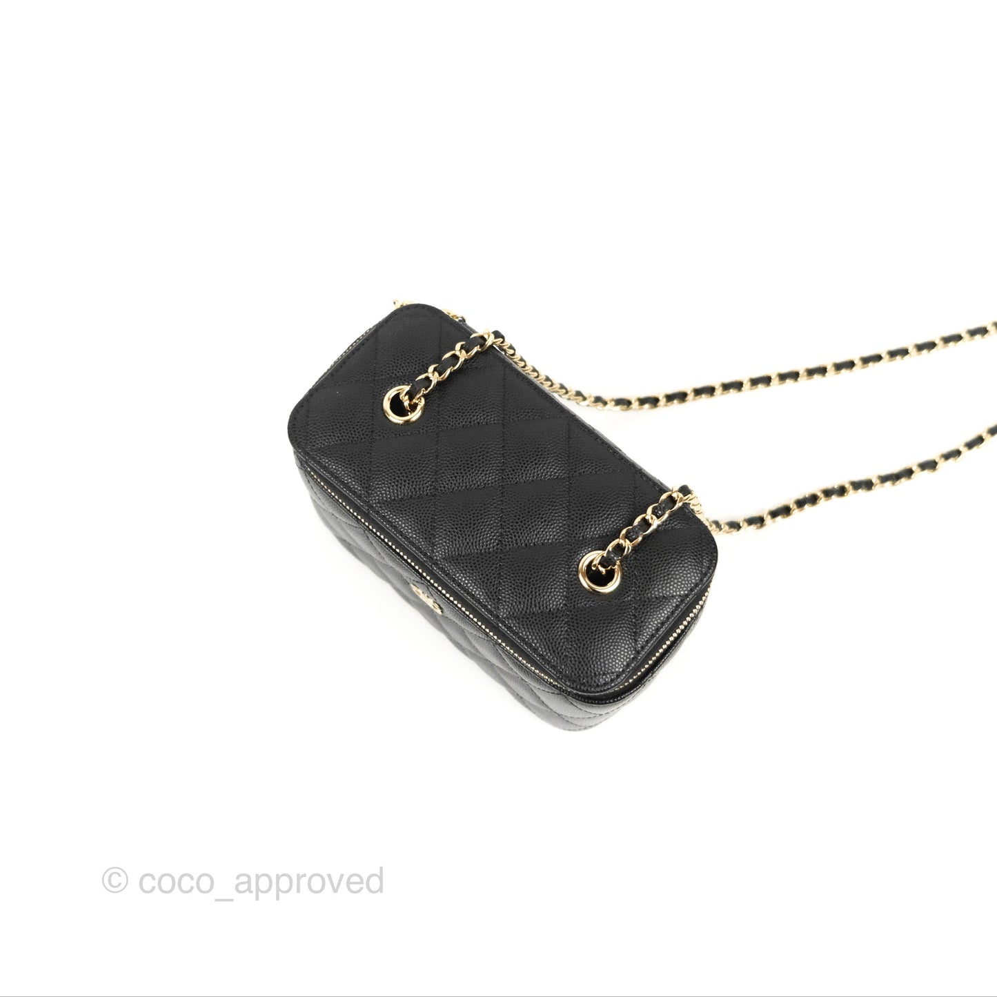Chanel Classic Vanity Rectangular Black Caviar Gold Hardware