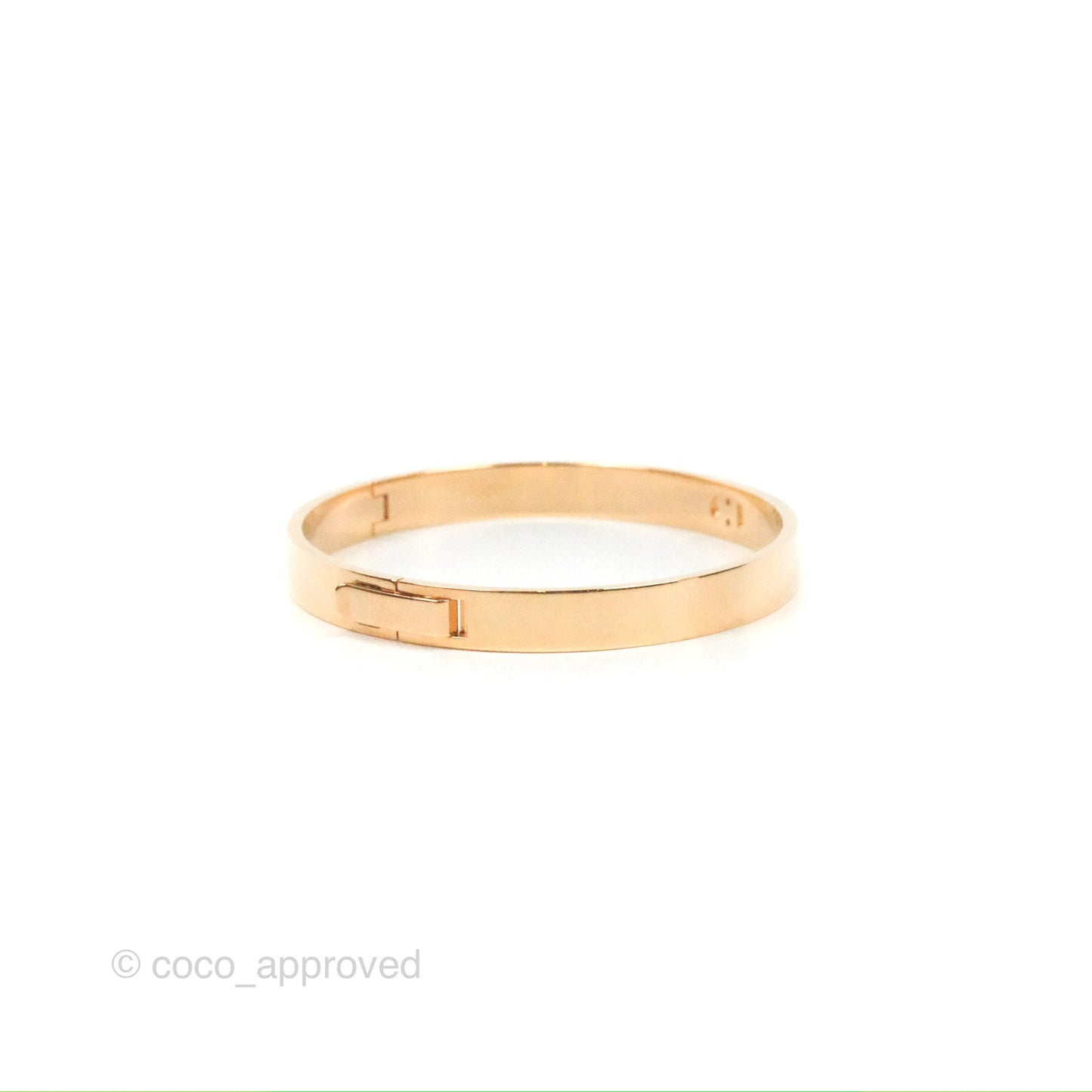 Hermès H d'ancre Bracelet Small Model Rose Gold Size SH