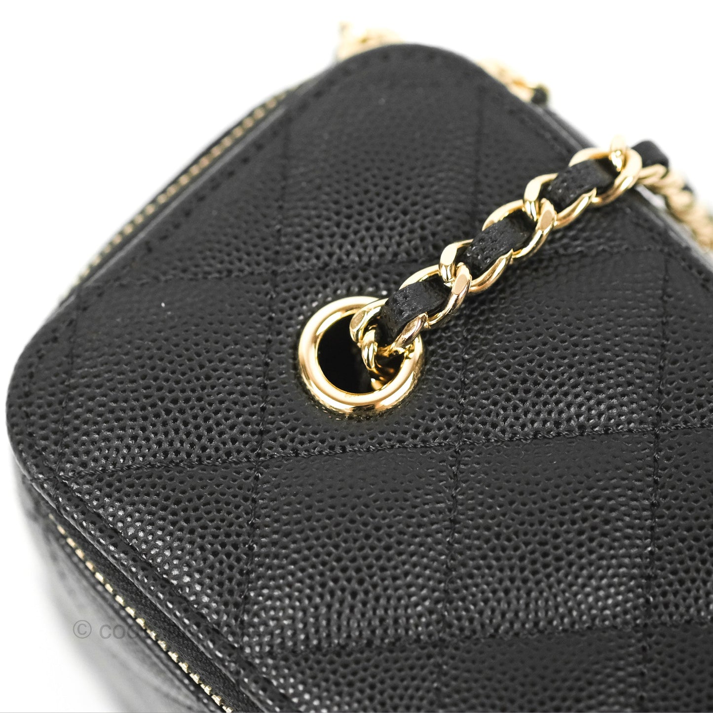 Chanel Classic Vanity Rectangular Black Caviar Gold Hardware