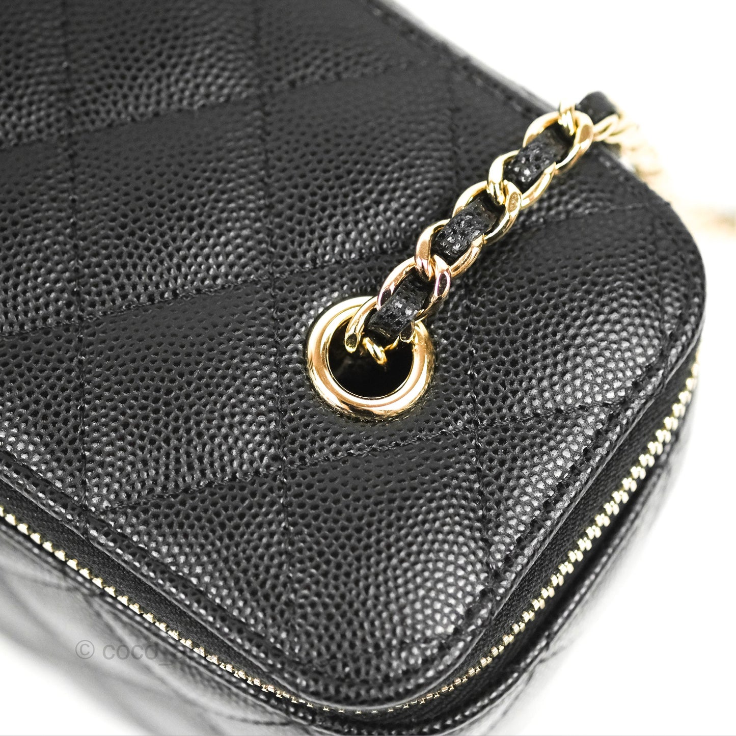 Chanel Classic Vanity Rectangular Black Caviar Gold Hardware