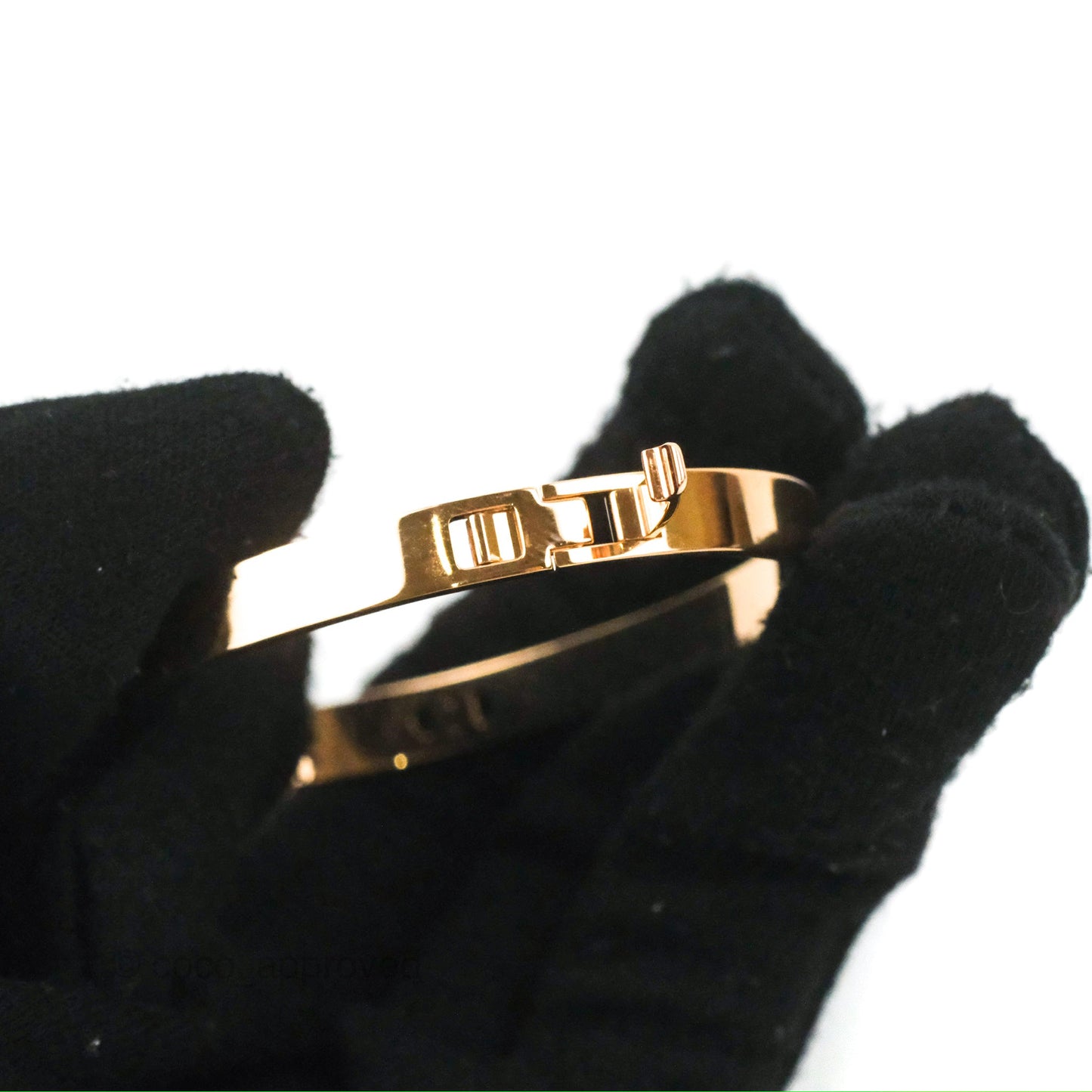 Hermès H d'ancre Bracelet Small Model Rose Gold Size SH