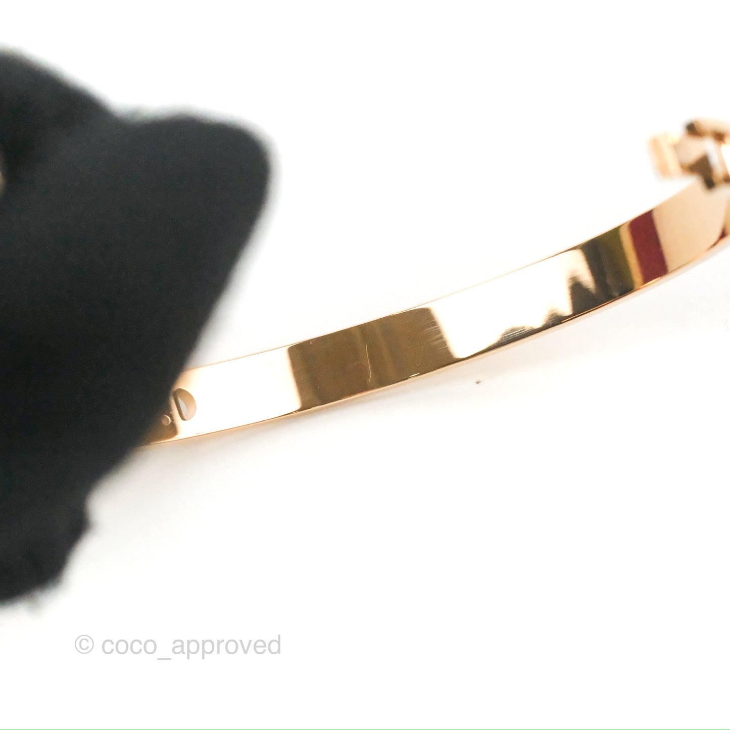 Hermès H d'ancre Bracelet Small Model Rose Gold Size SH