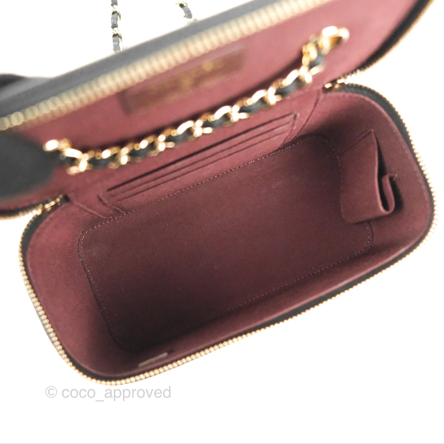 Chanel Classic Vanity Rectangular Black Caviar Gold Hardware