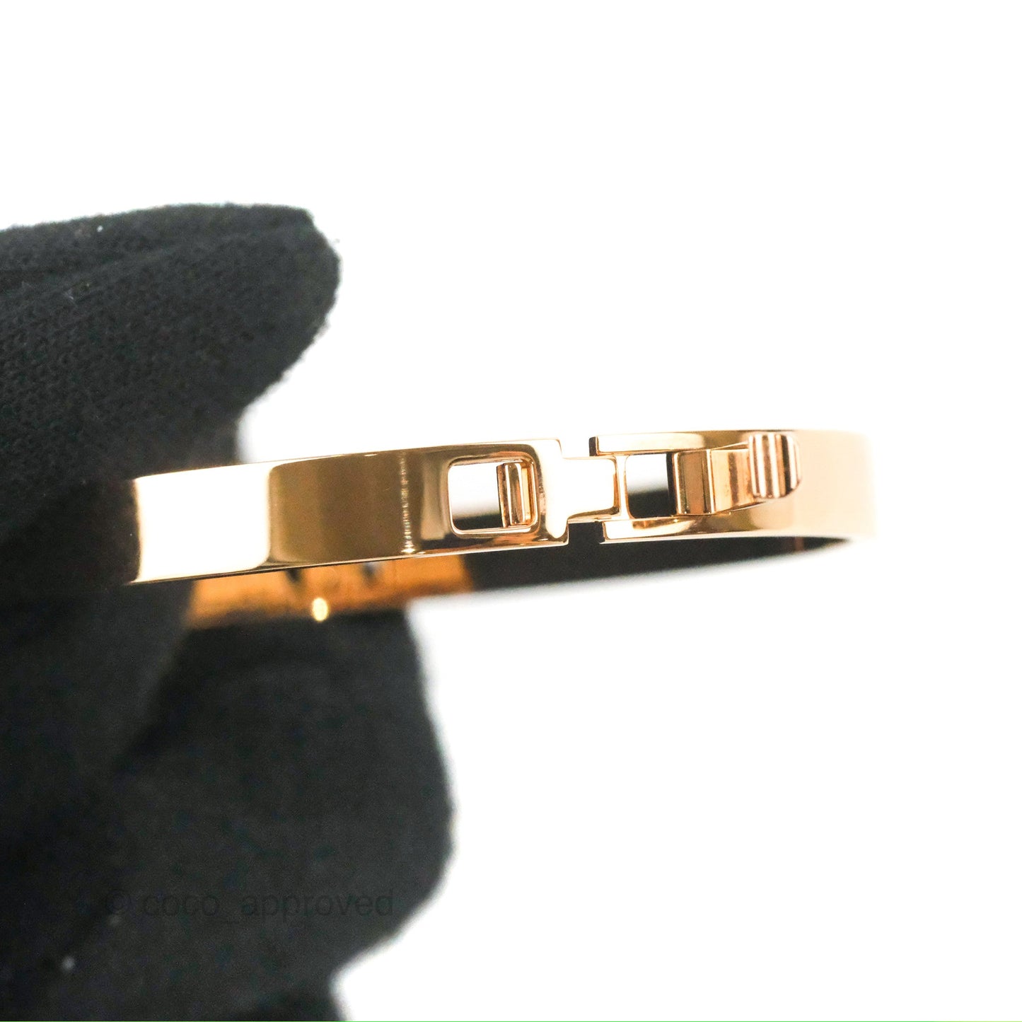 Hermès H d'ancre Bracelet Small Model Rose Gold Size SH