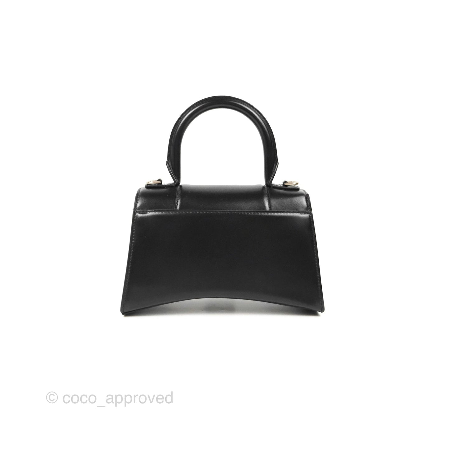 Balenciaga Small Hourglass Graffiti Top Handle Bag Black Calfskin