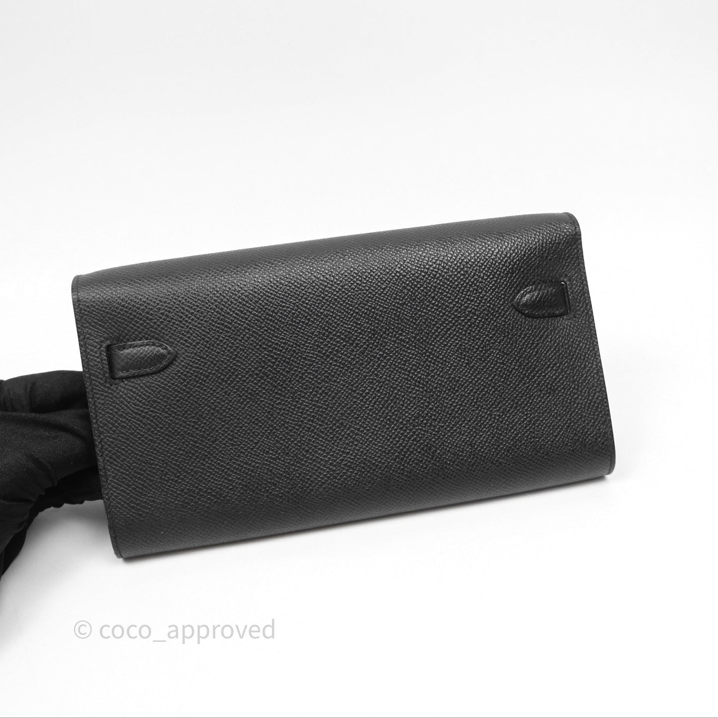 Hermès Kelly To Go Wallet Noir 89 Black Epsom Gold Hardware