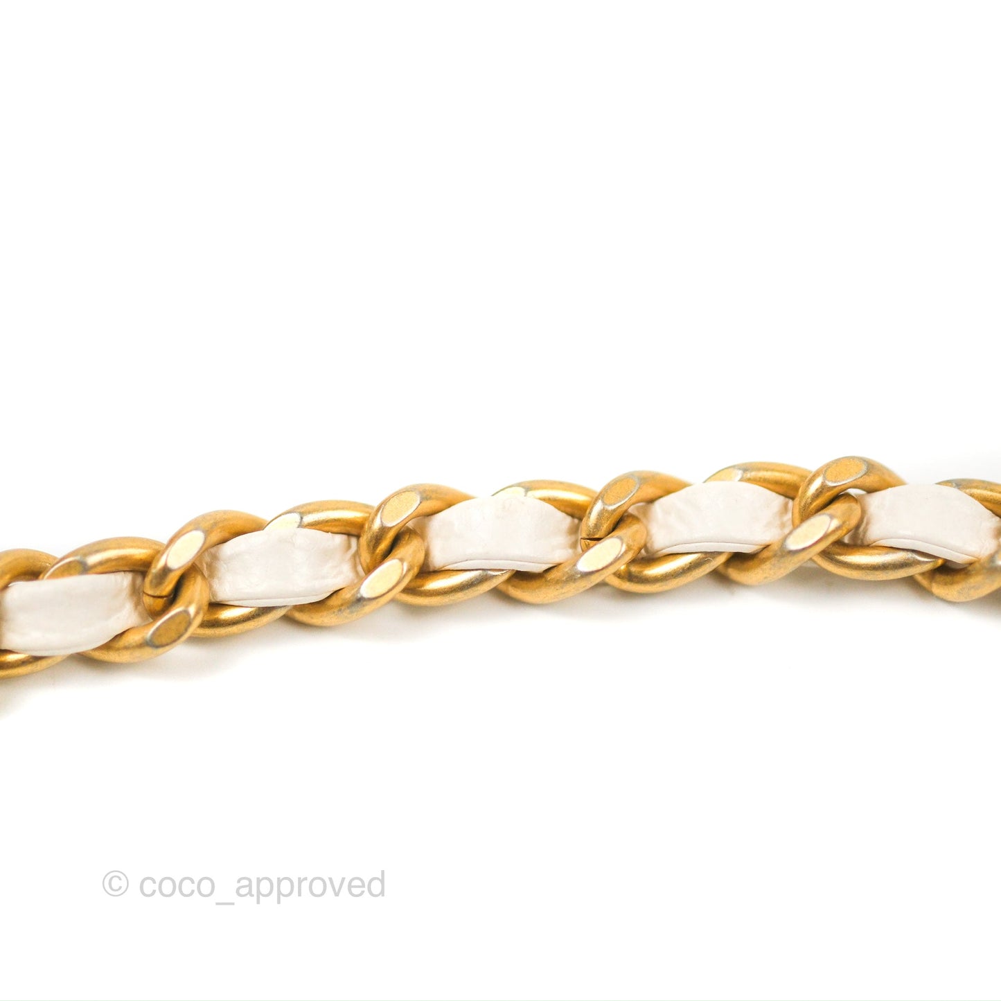 Chanel Top Handle Mini Rectangular Flap Bag White Caviar Aged Gold Hardware