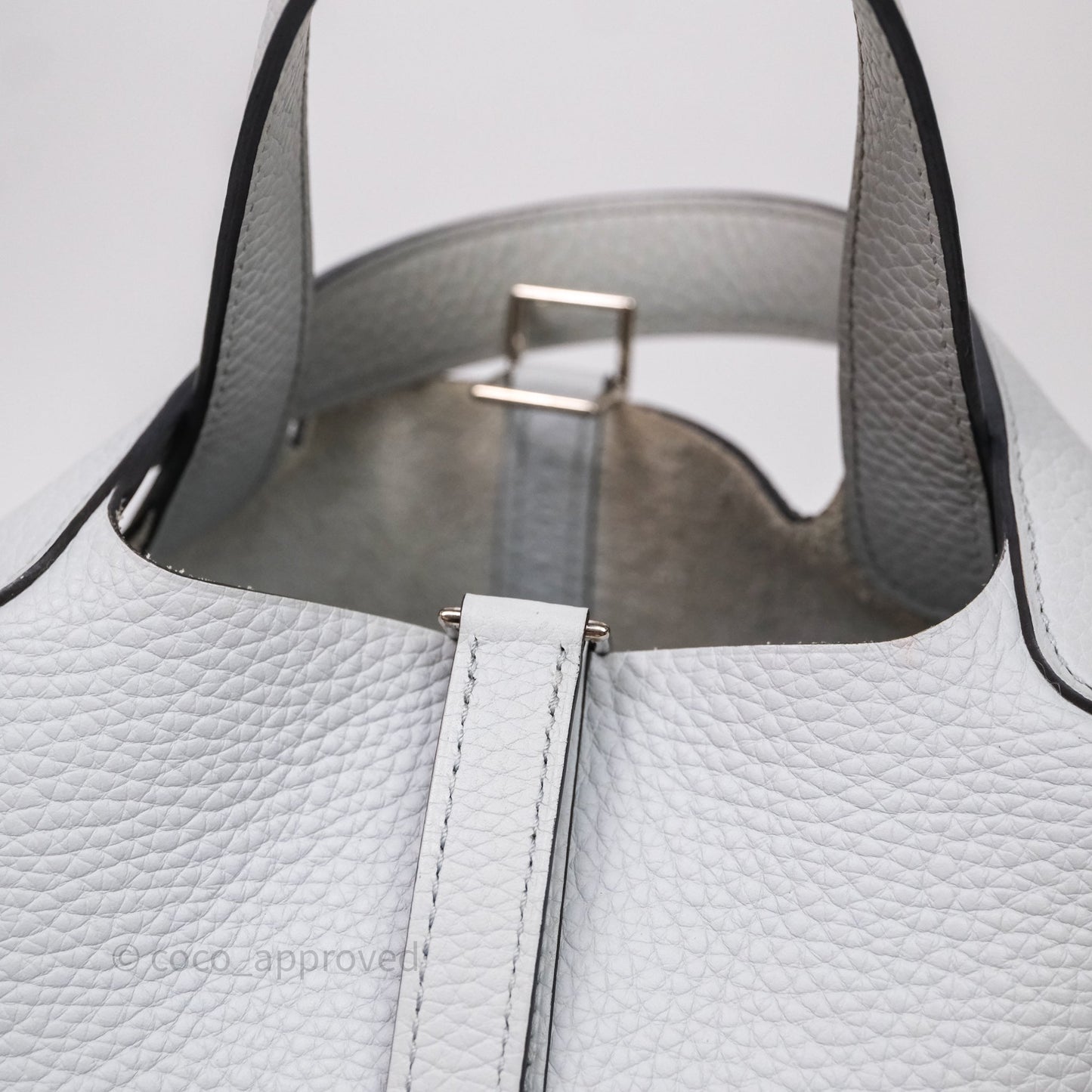Hermès Picotin Lock 18 Bleu Pale 08 Clemence Palladium Hardware