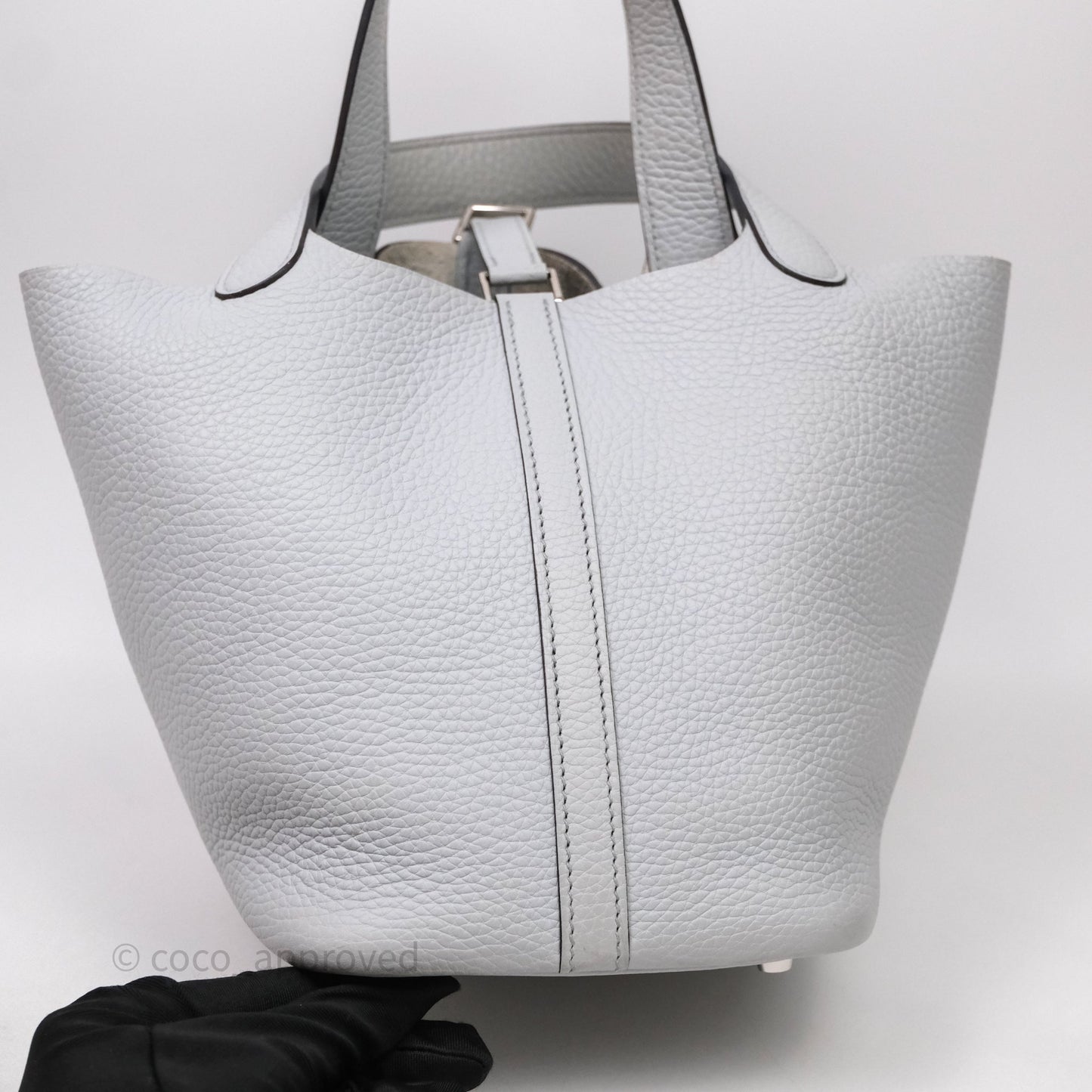 Hermès Picotin Lock 18 Bleu Pale 08 Clemence Palladium Hardware