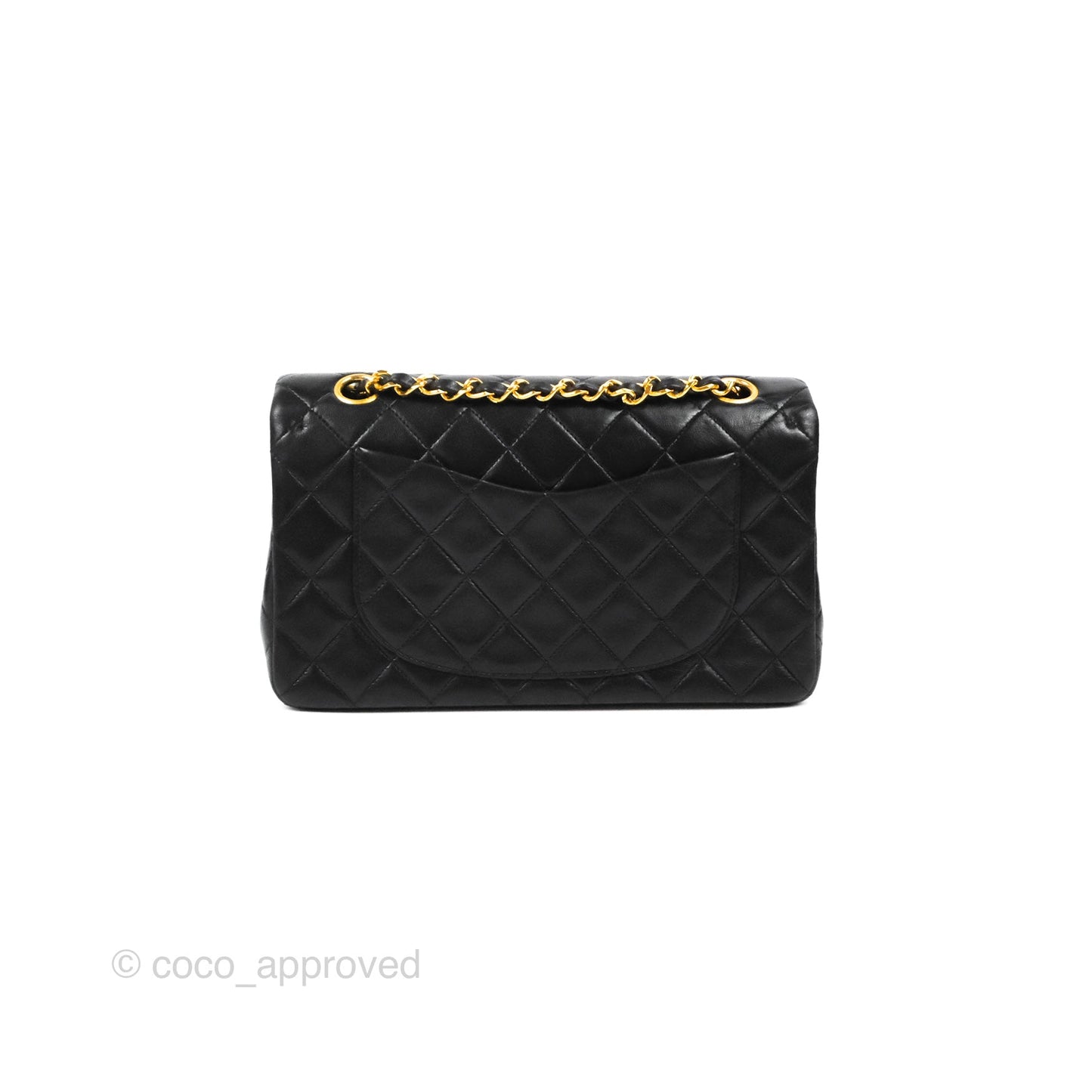 Chanel Vintage Small Classic Flap Black Lambskin 24K Gold Hardware