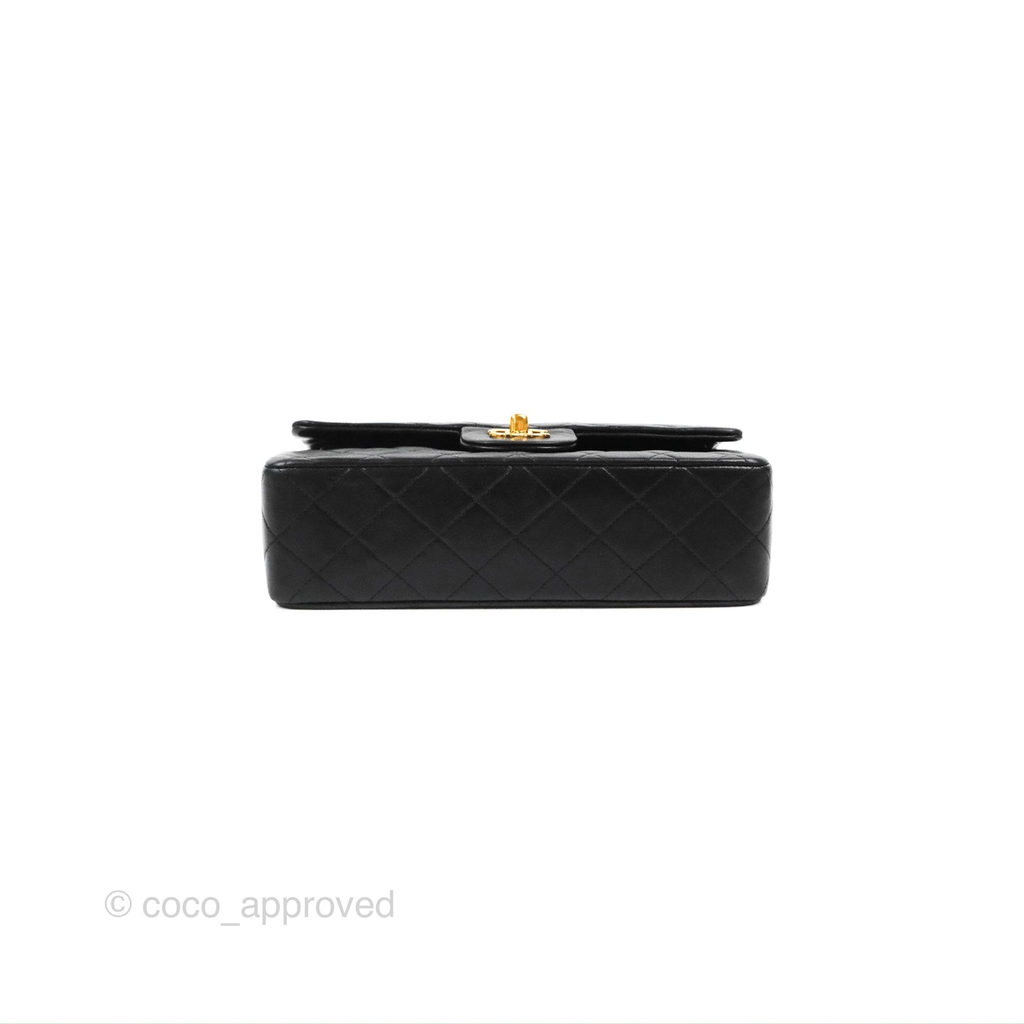 Chanel Vintage Small Classic Flap Black Lambskin 24K Gold Hardware