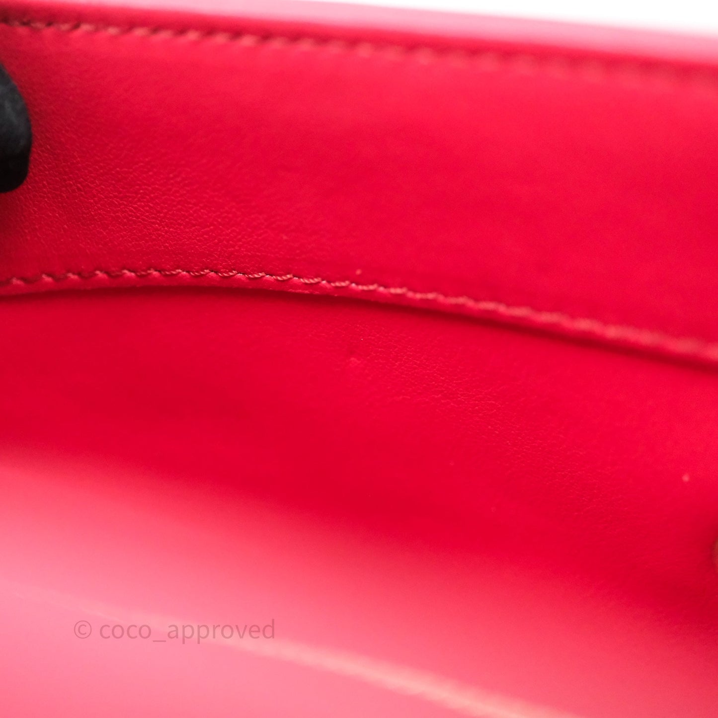 Chanel Small Coco Luxe Flap Bag Red Calfskin Aged Gold Hardware