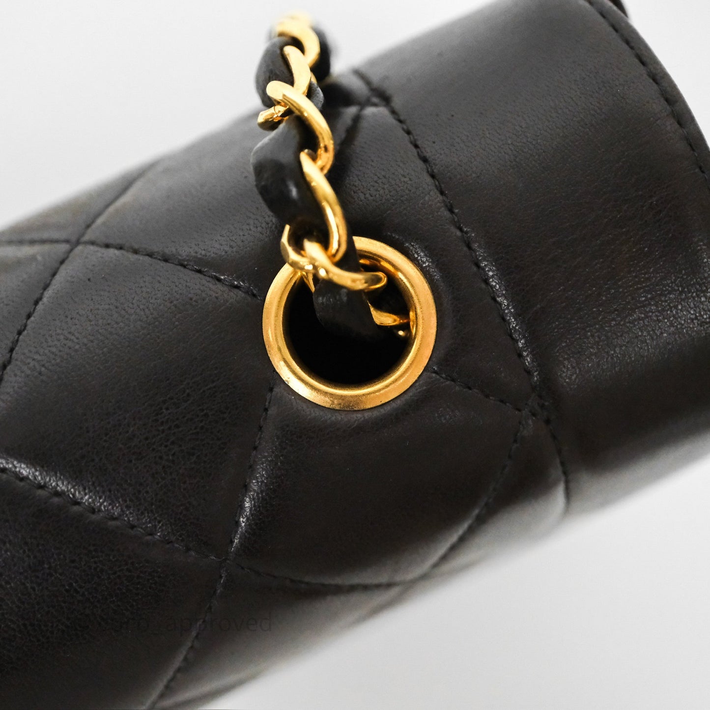 Chanel Vintage Small Diana Bag Quilted Black Lambskin 24K Gold Hardware