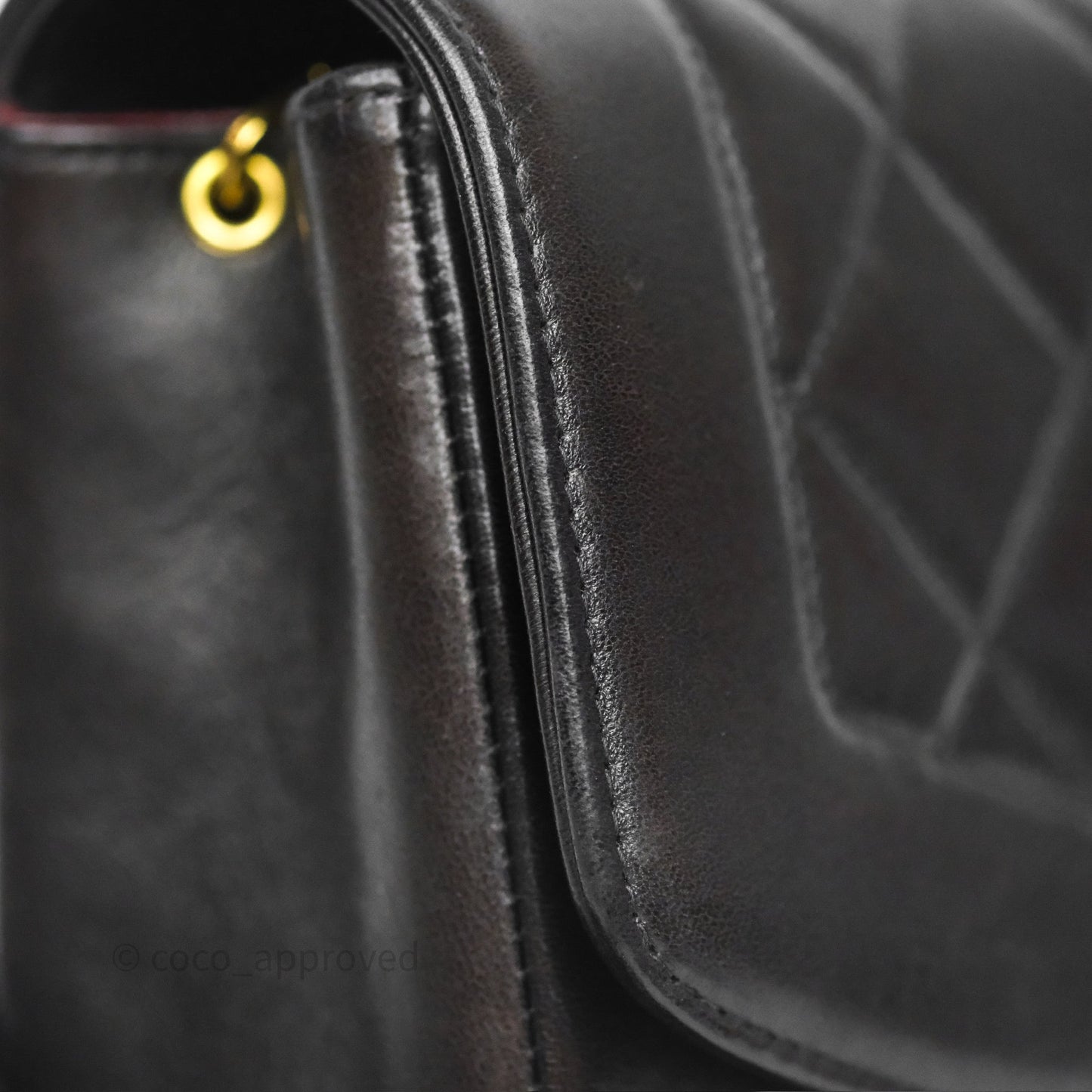 Chanel Vintage Small Diana Bag Quilted Black Lambskin 24K Gold Hardware