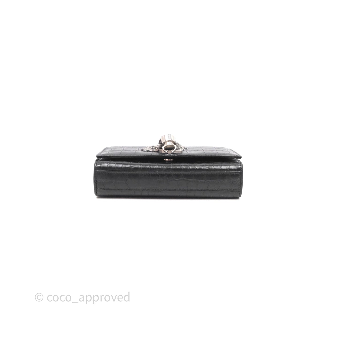Saint Laurent Kate Tassel Bag Black Silver Hardware