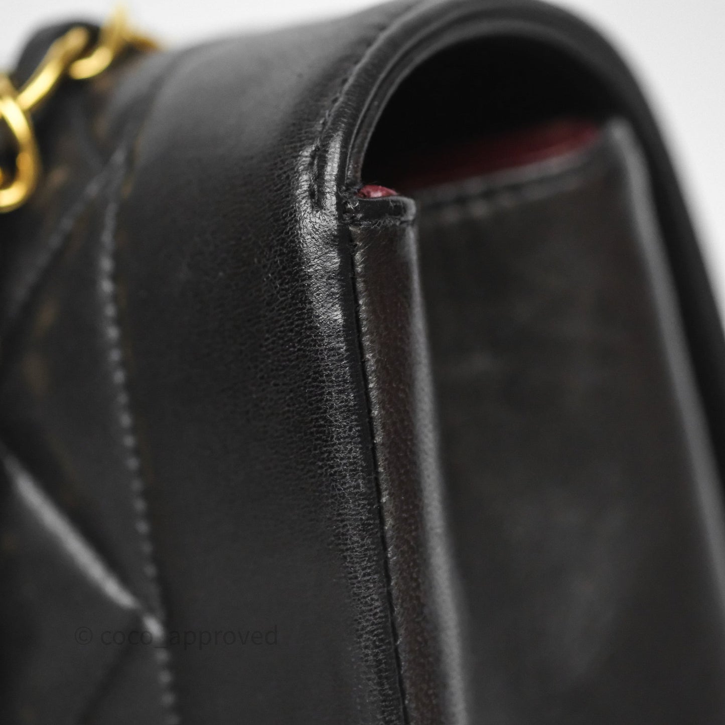Chanel Vintage Small Diana Bag Quilted Black Lambskin 24K Gold Hardware