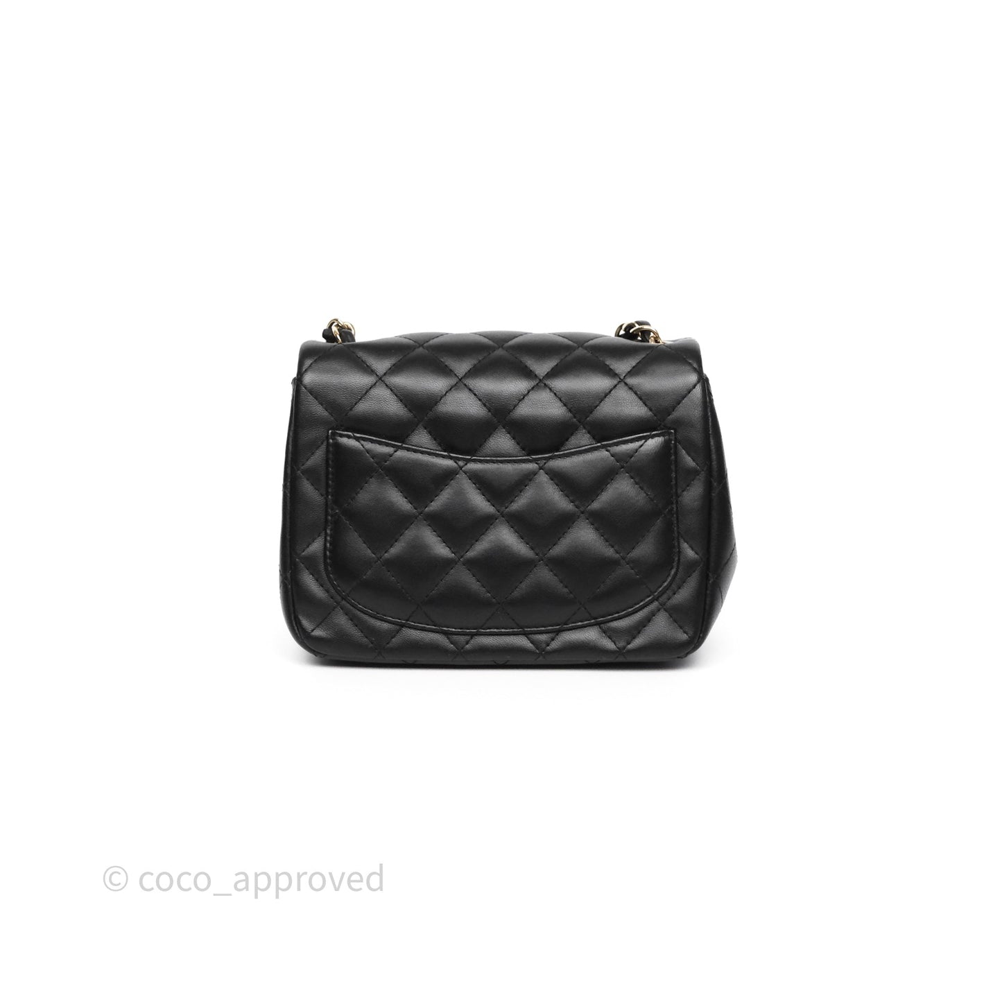 Chanel Mini Square Black Lambskin Gold Hardware