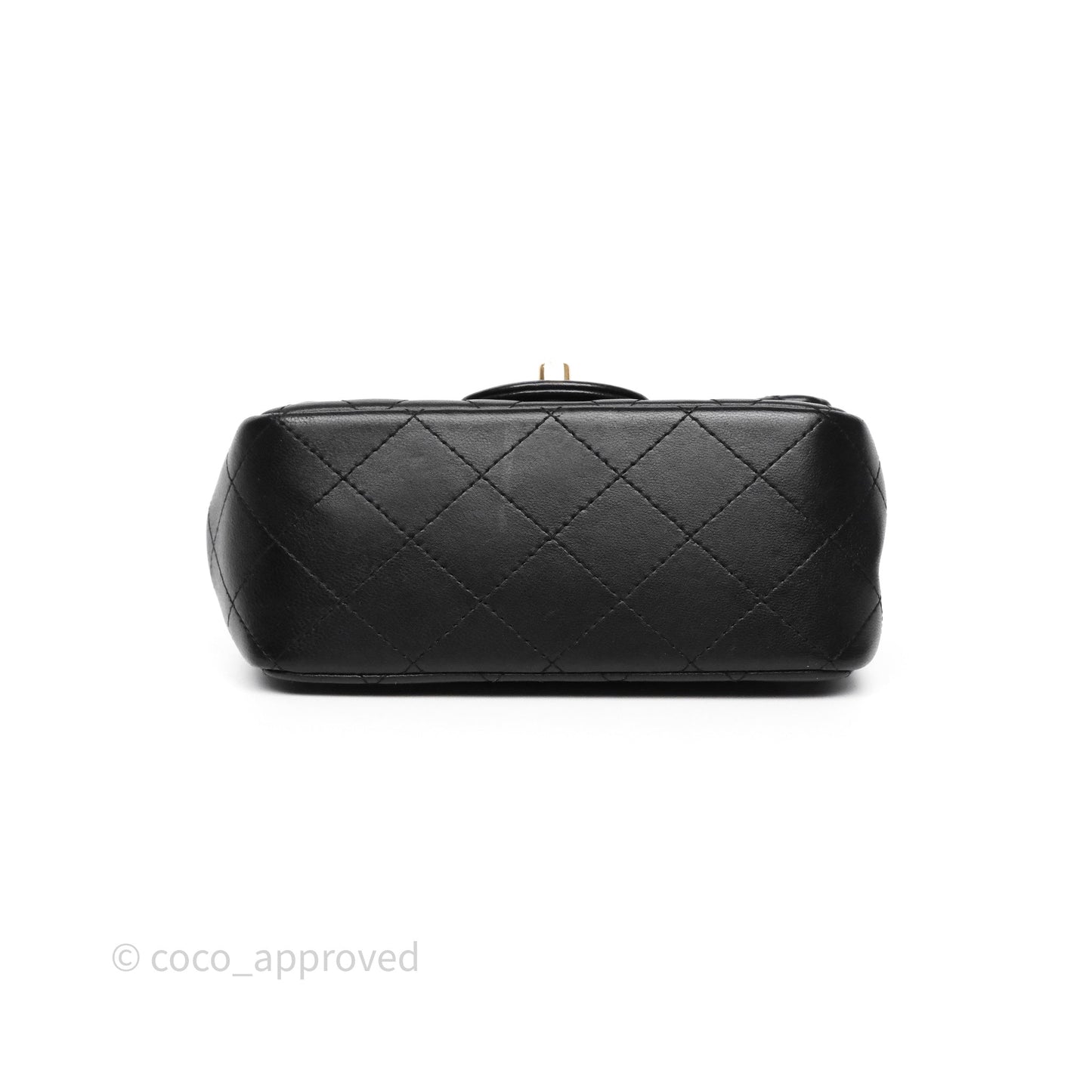 Chanel Mini Square Black Lambskin Gold Hardware