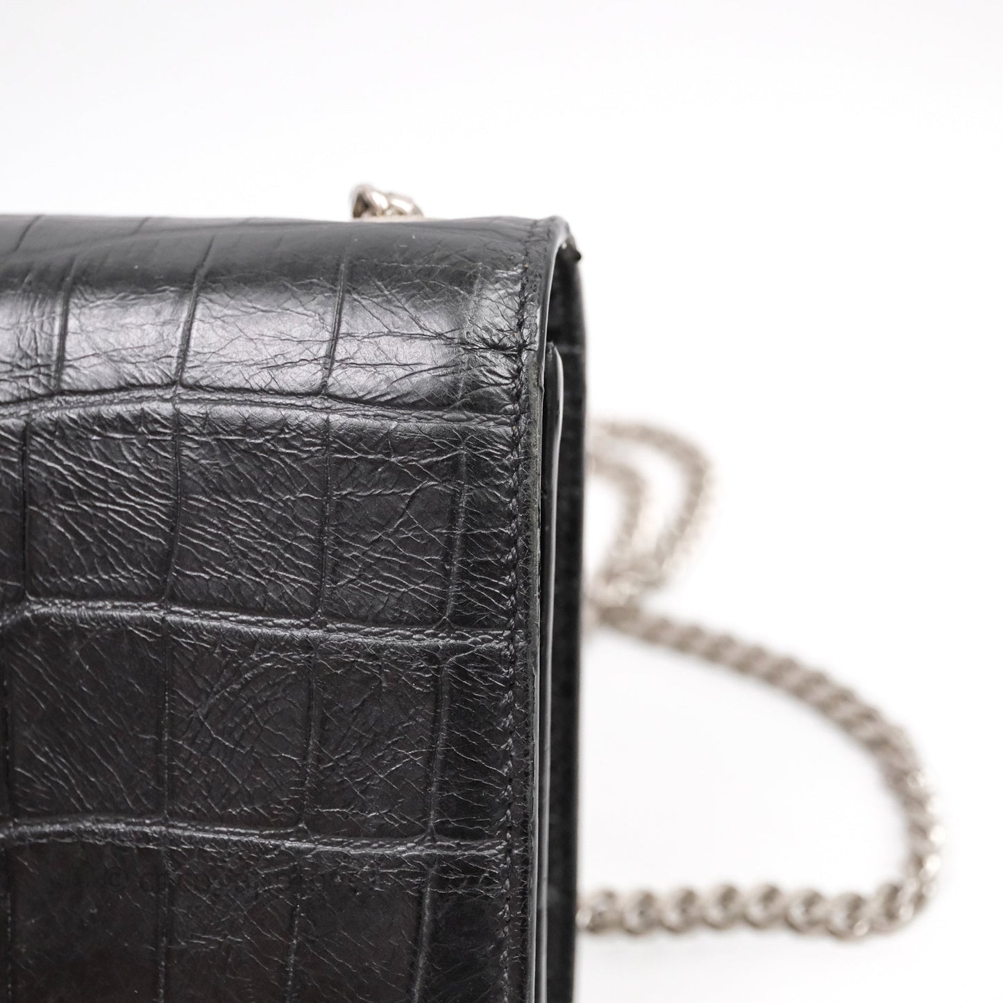 Saint Laurent Kate Tassel Bag Black Silver Hardware