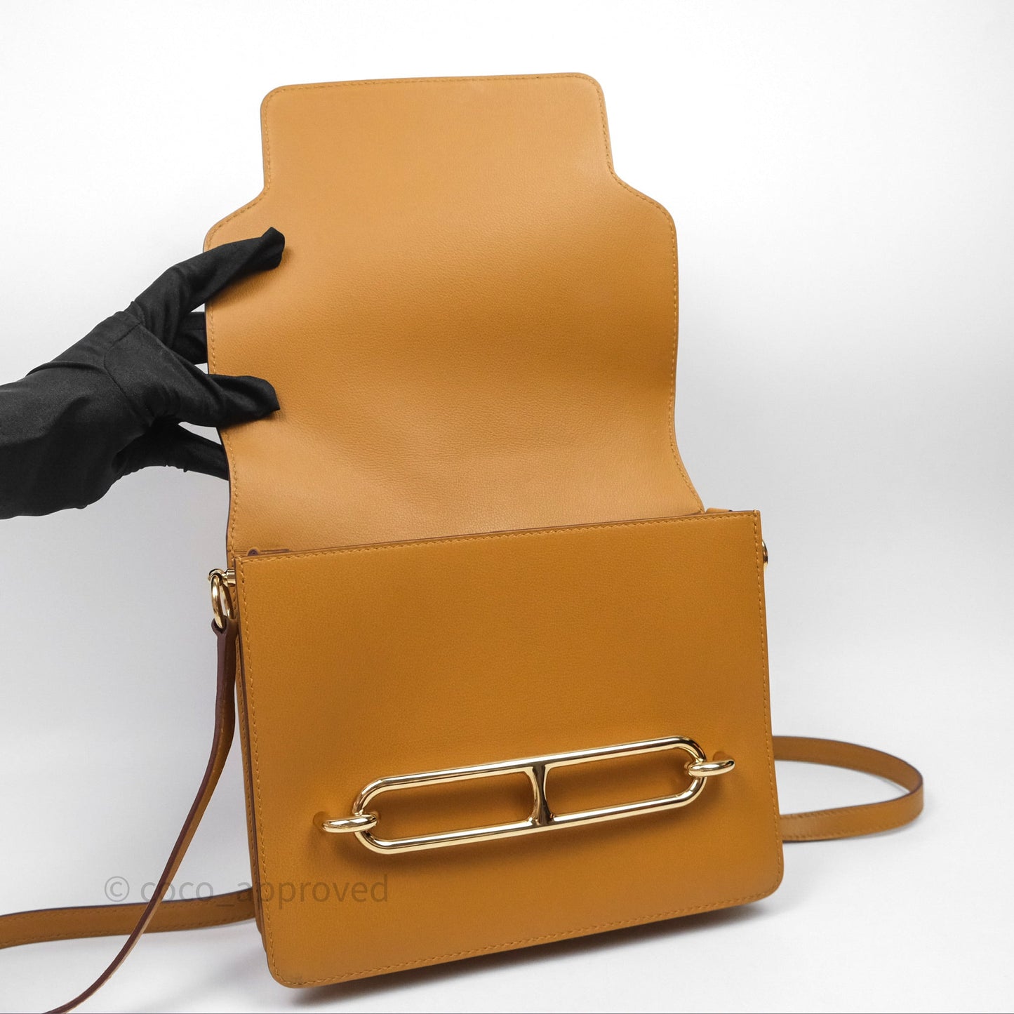 Hermes Roulis 23 Veau Allegretto 2S Sesame Gold Hardware