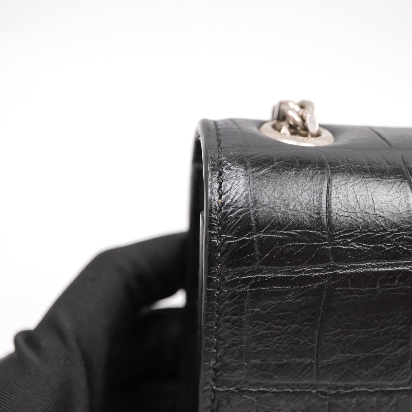 Saint Laurent Kate Tassel Bag Black Silver Hardware