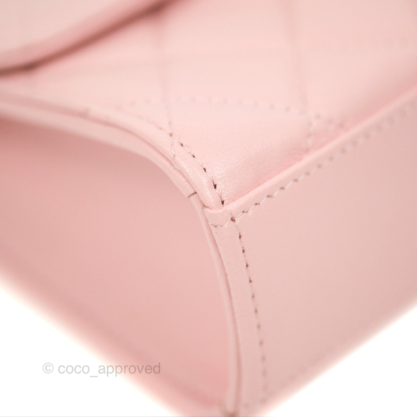 Chanel Enamel Top Handle Clutch with Chain Pink Lambskin Aged Gold Hardware 22B