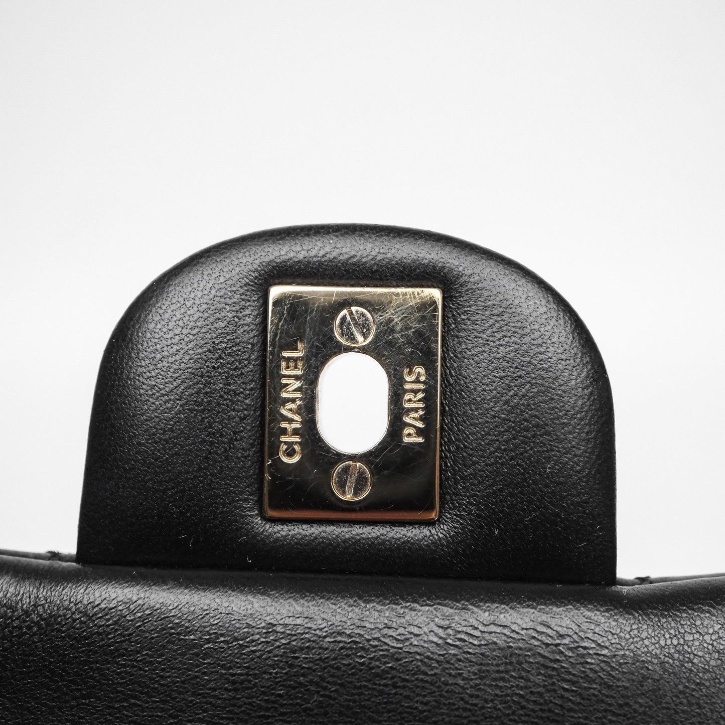 Chanel Mini Square Black Lambskin Gold Hardware