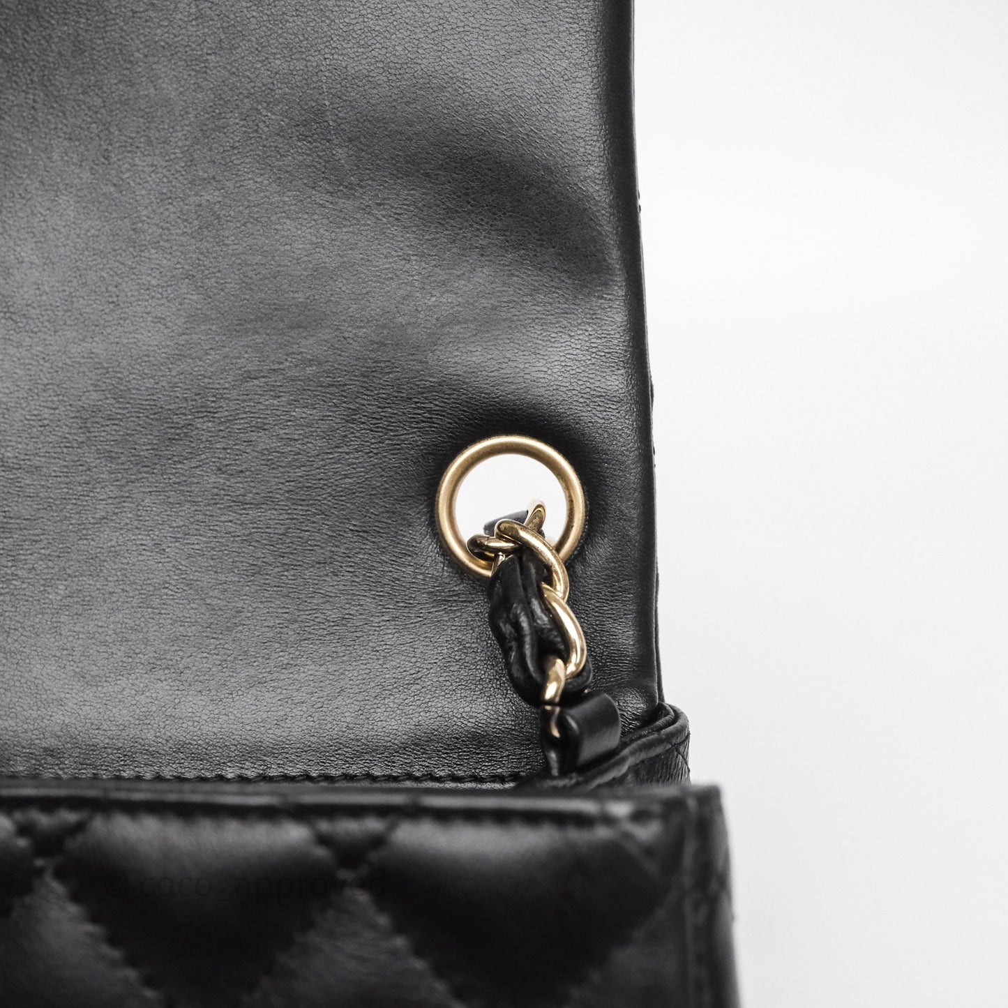 Chanel Mini Square Black Lambskin Gold Hardware