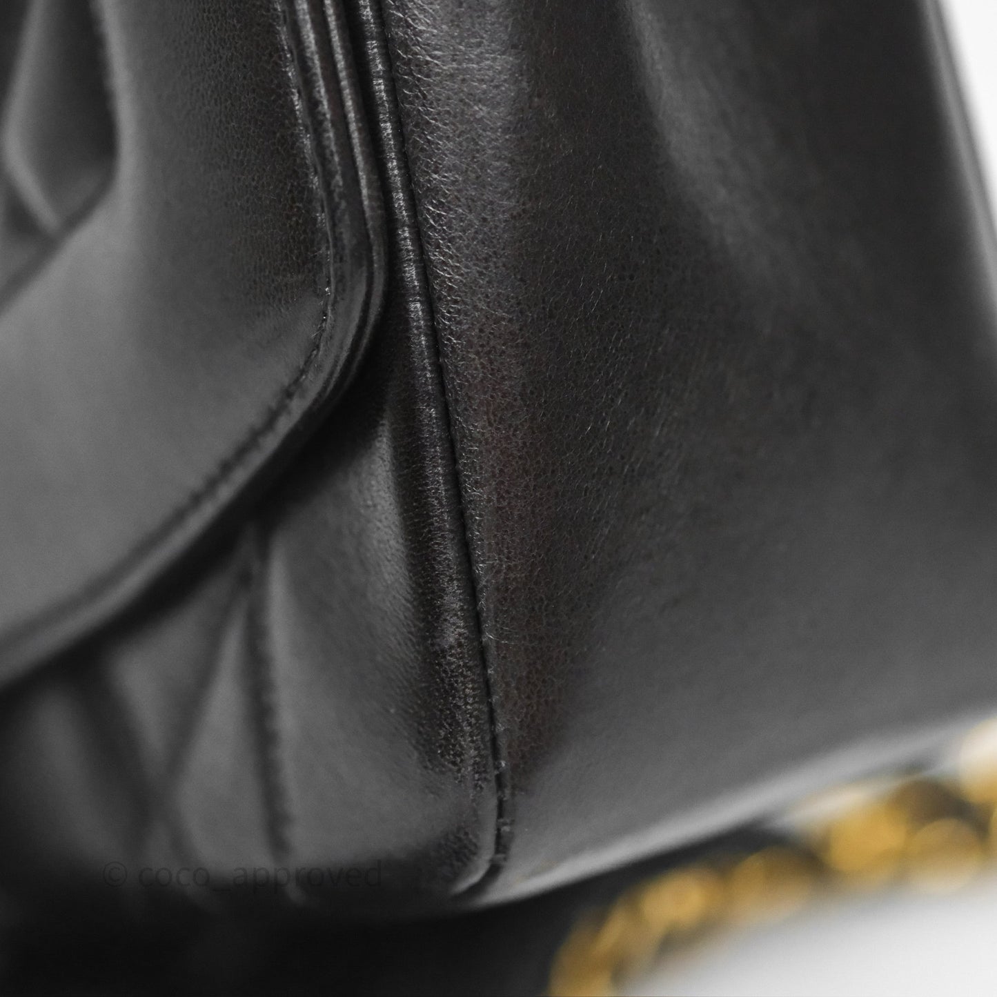 Chanel Vintage Small Diana Bag Quilted Black Lambskin 24K Gold Hardware