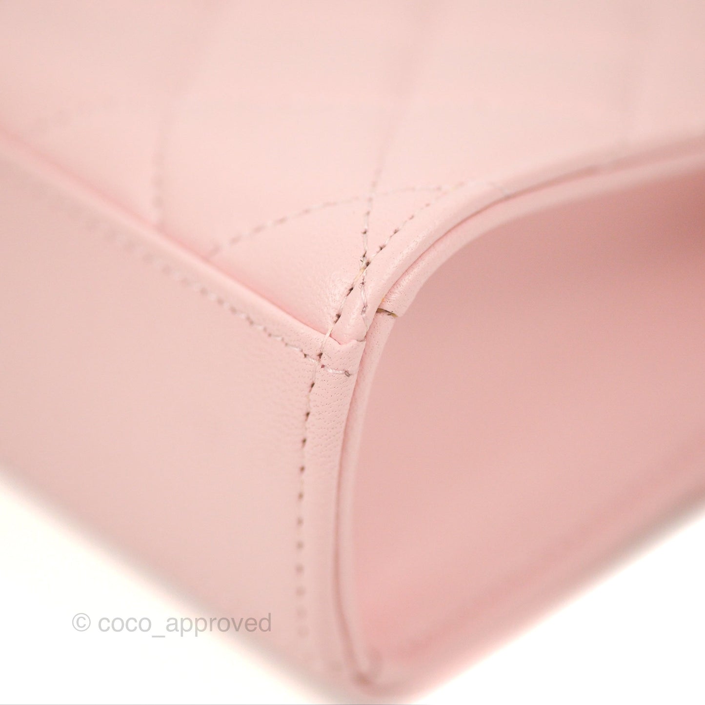 Chanel Enamel Top Handle Clutch with Chain Pink Lambskin Aged Gold Hardware 22B