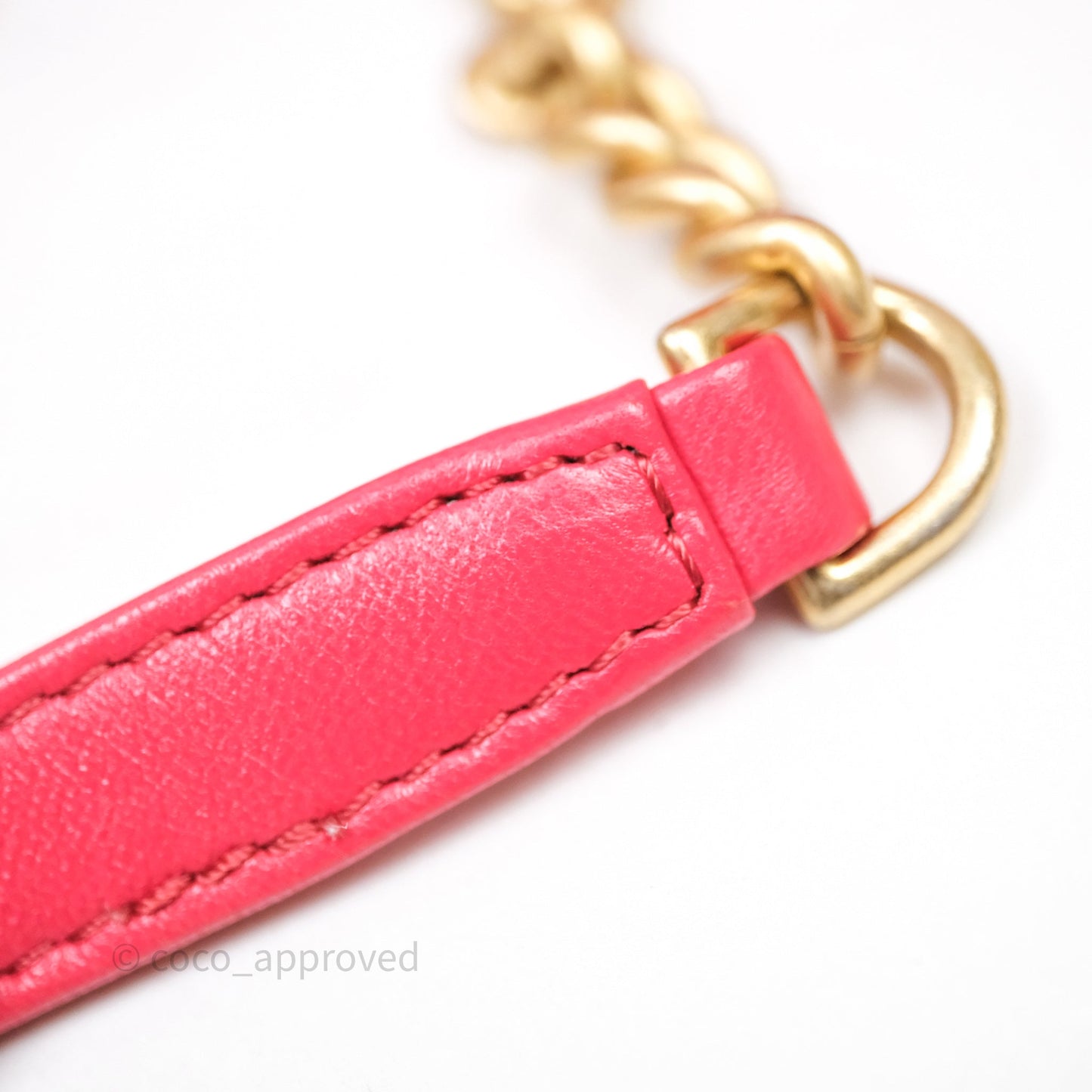 Chanel Small Coco Luxe Flap Bag Red Calfskin Aged Gold Hardware