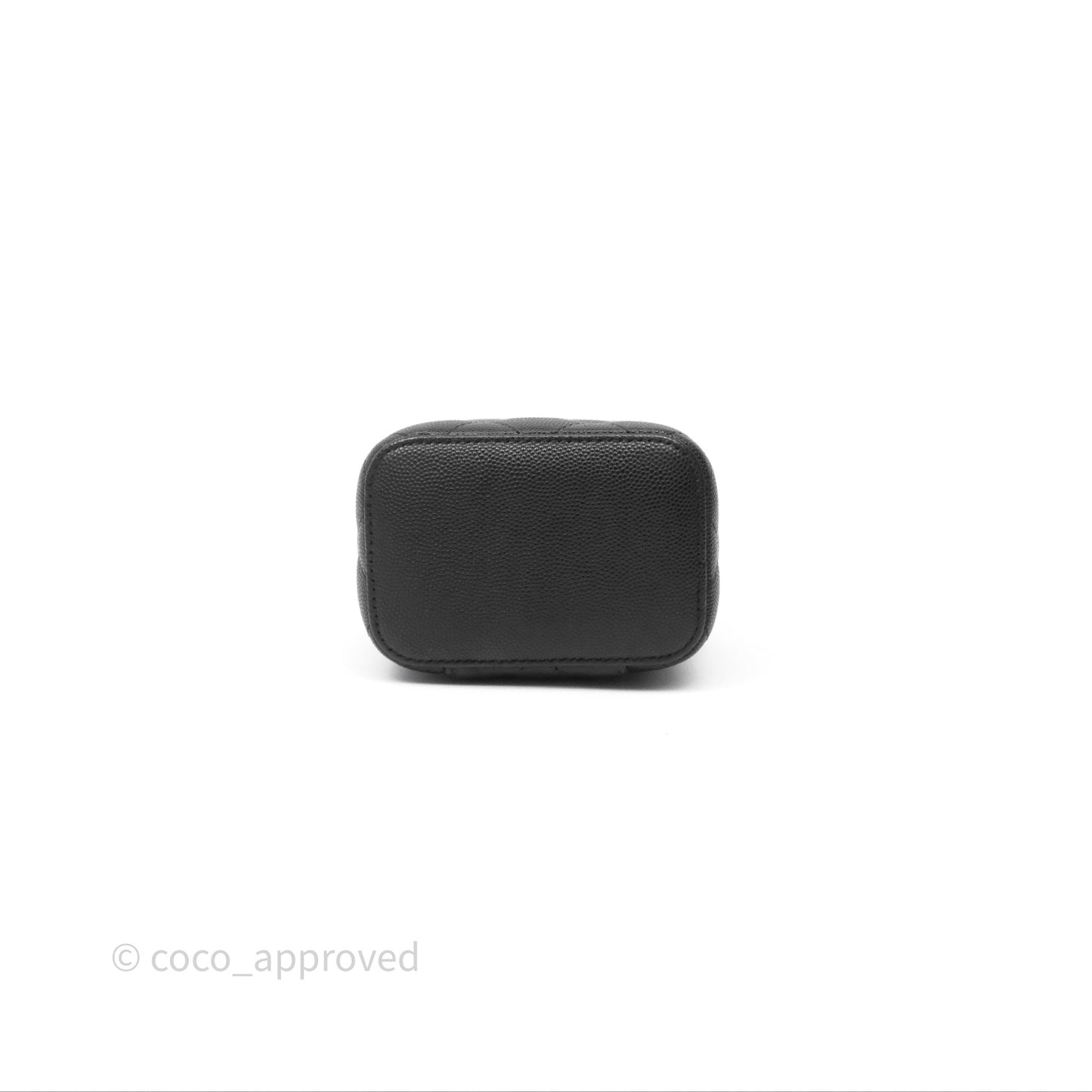 Chanel Mini Vanity With Chain Black Caviar Gold Hardware