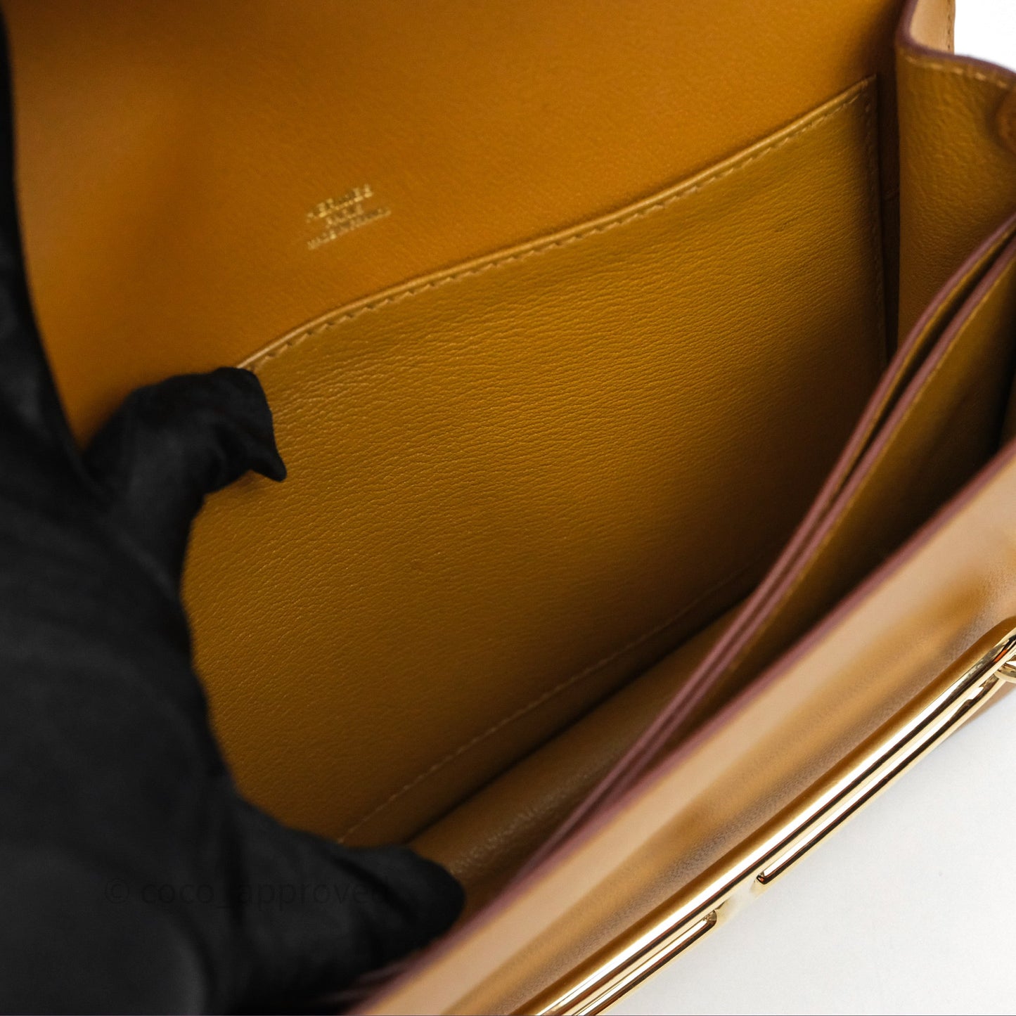Hermes Roulis 23 Veau Allegretto 2S Sesame Gold Hardware