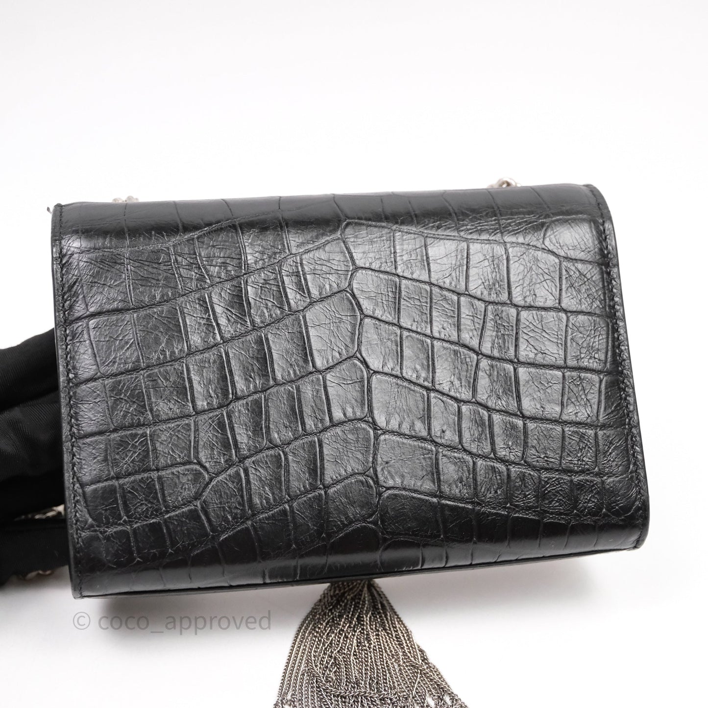 Saint Laurent Kate Tassel Bag Black Silver Hardware