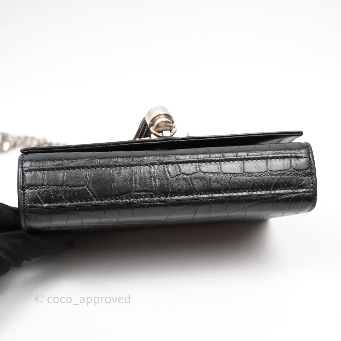 Saint Laurent Kate Tassel Bag Black Silver Hardware