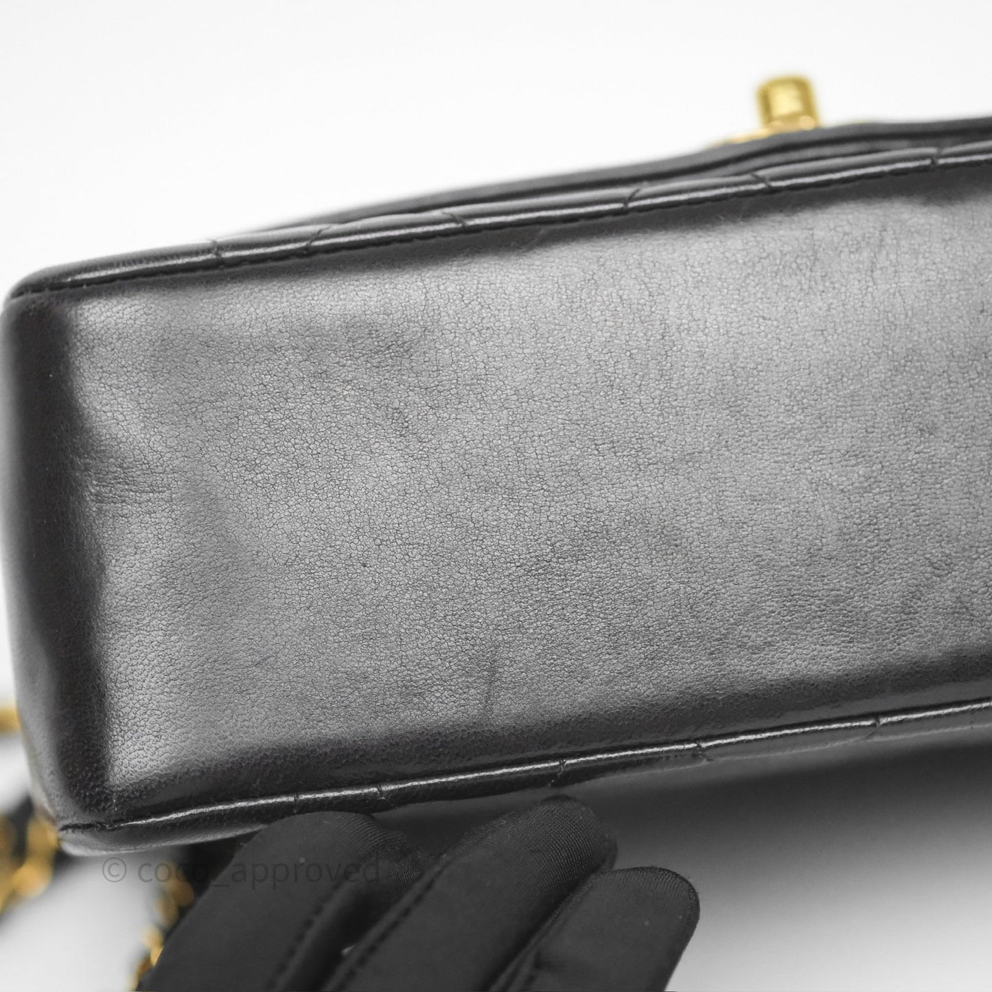Chanel Vintage Small Diana Bag Quilted Black Lambskin 24K Gold Hardware