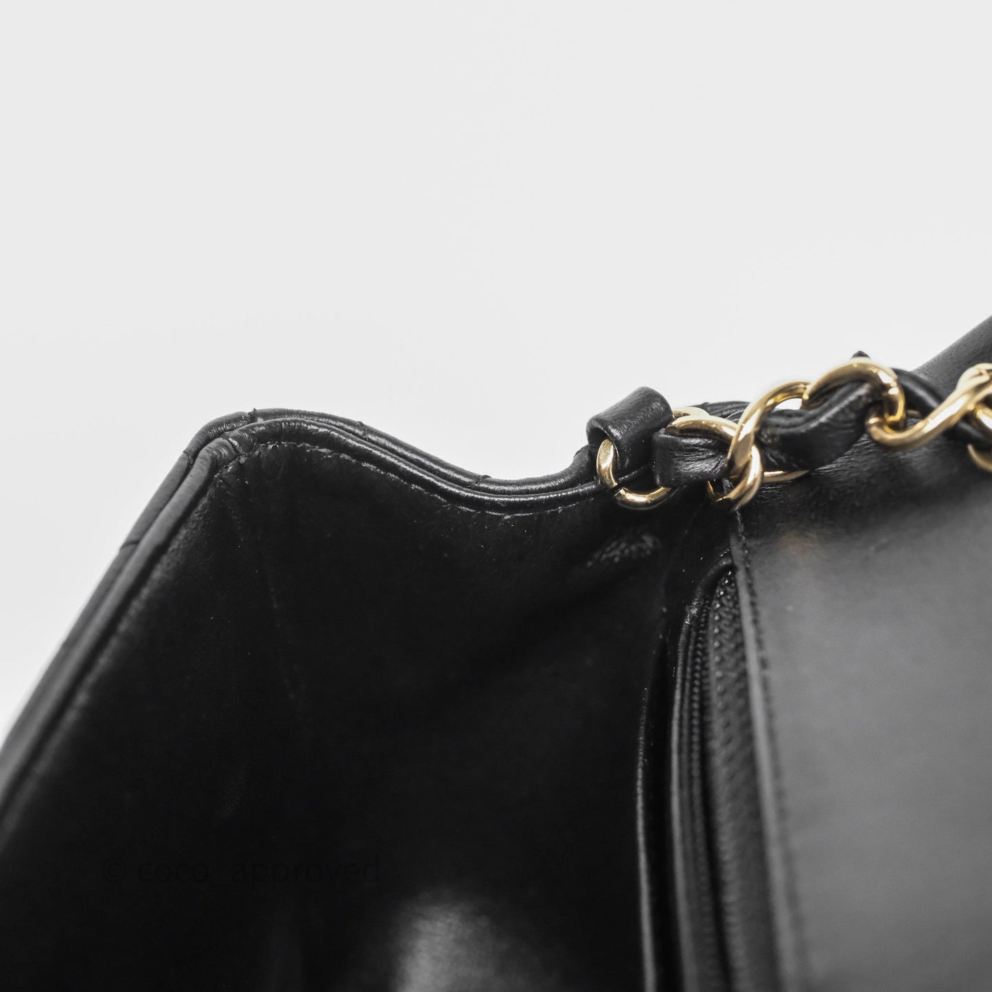 Chanel Mini Square Black Lambskin Gold Hardware