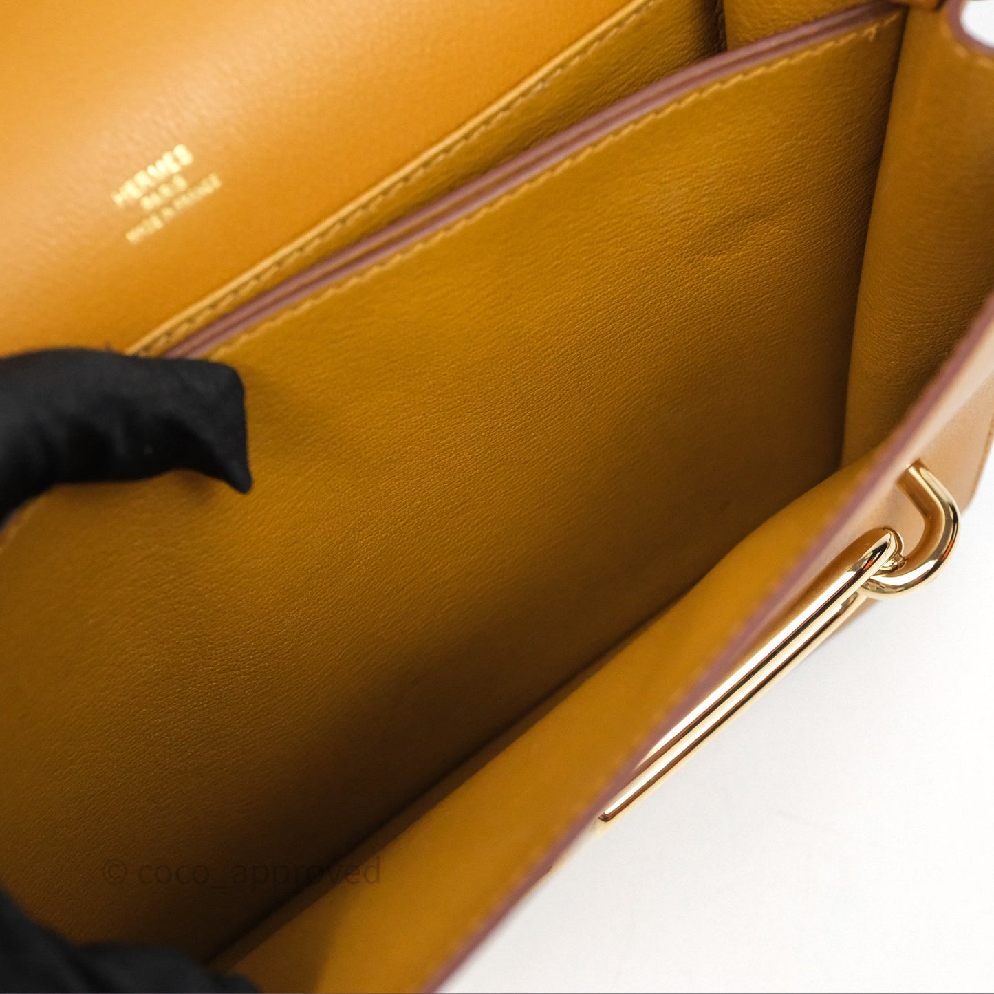 Hermes Roulis 23 Veau Allegretto 2S Sesame Gold Hardware