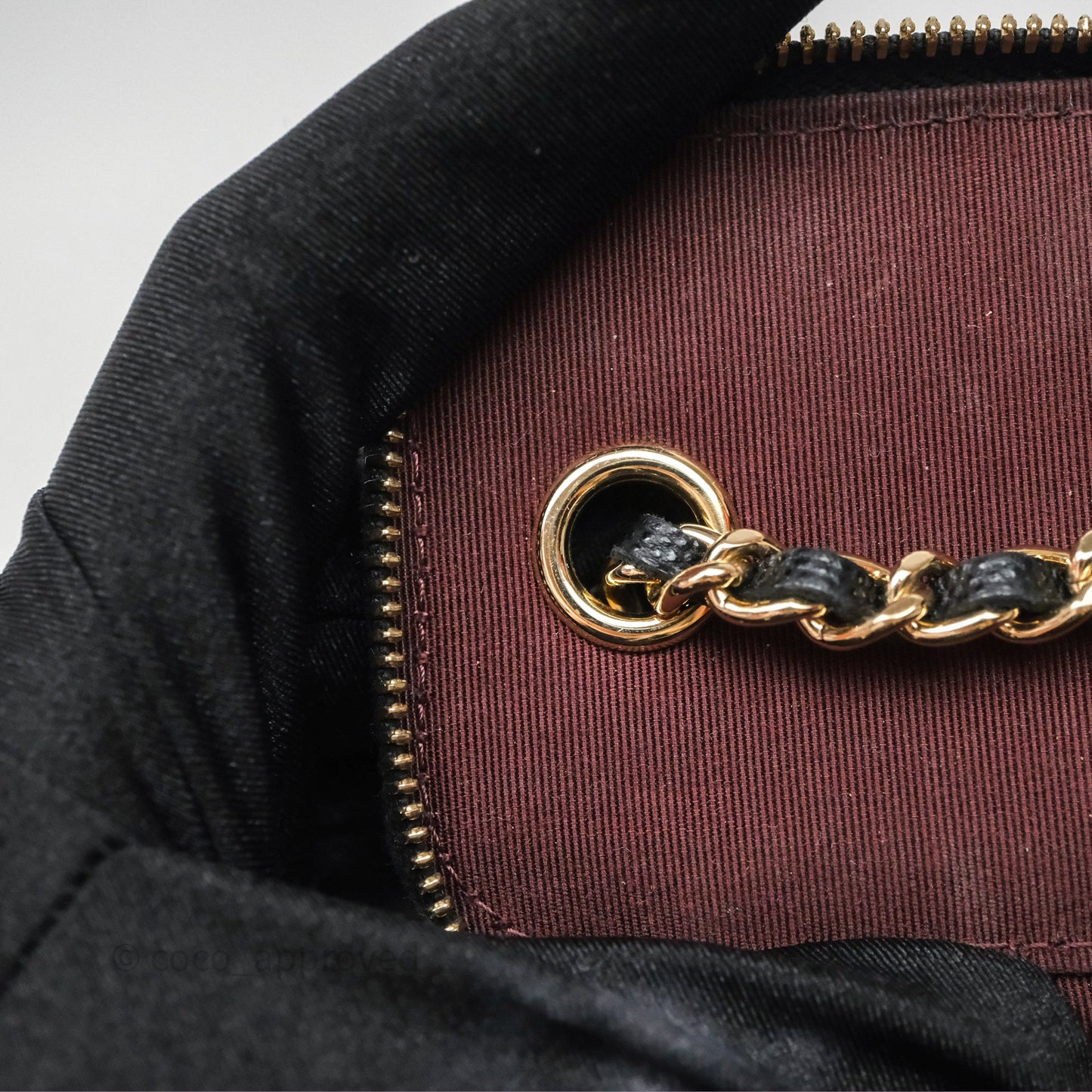 Chanel Mini Vanity With Chain Black Caviar Gold Hardware