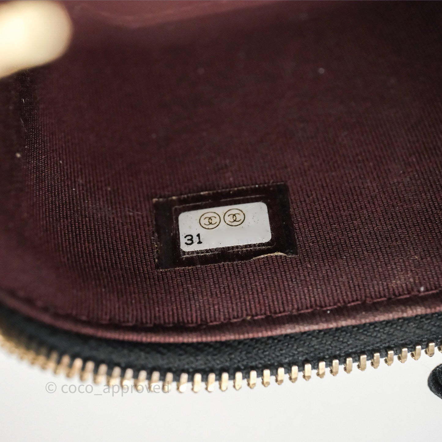 Chanel Mini Vanity With Chain Black Caviar Gold Hardware
