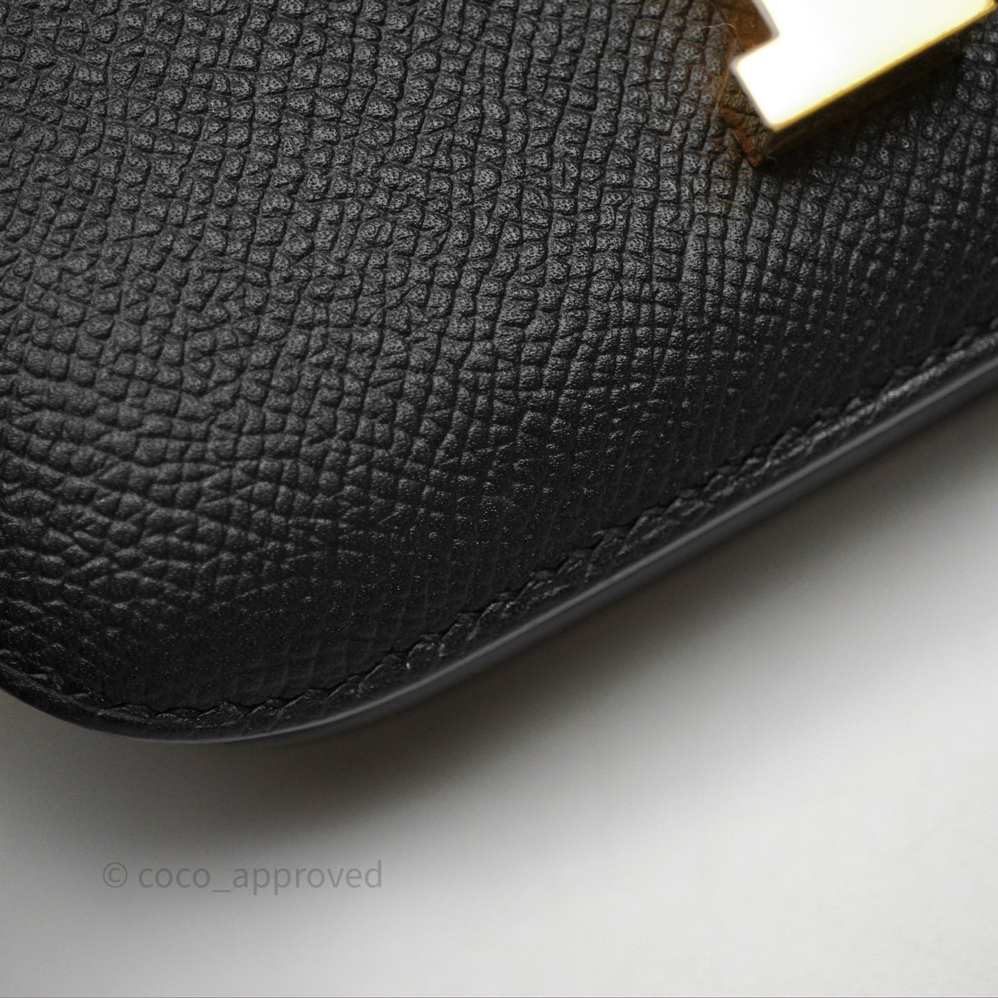 Hermès Constance Mini 18cm Black Noir 89 Epsom Gold Hardware